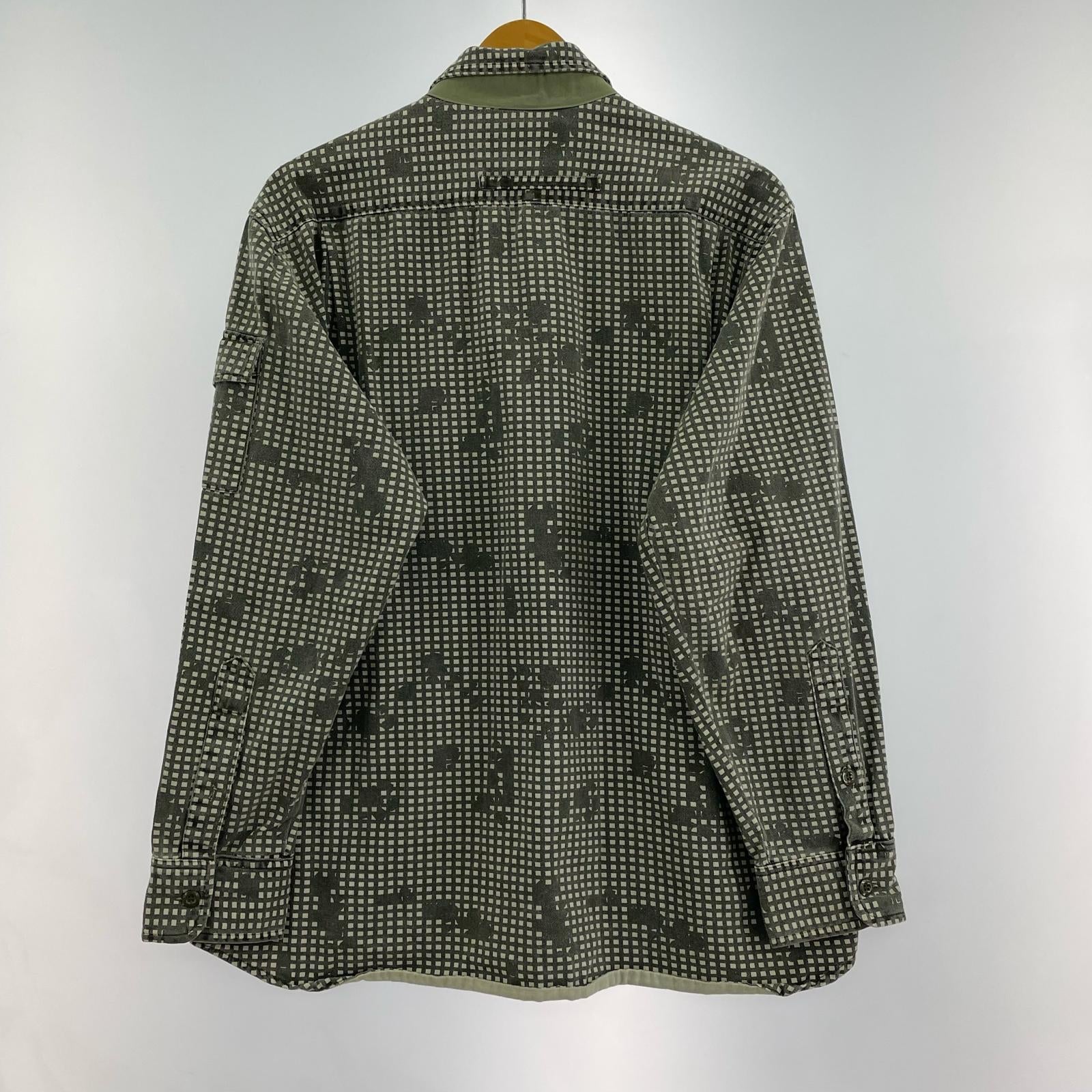 長袖シャツ カモ シャツ 緑 S グリーン