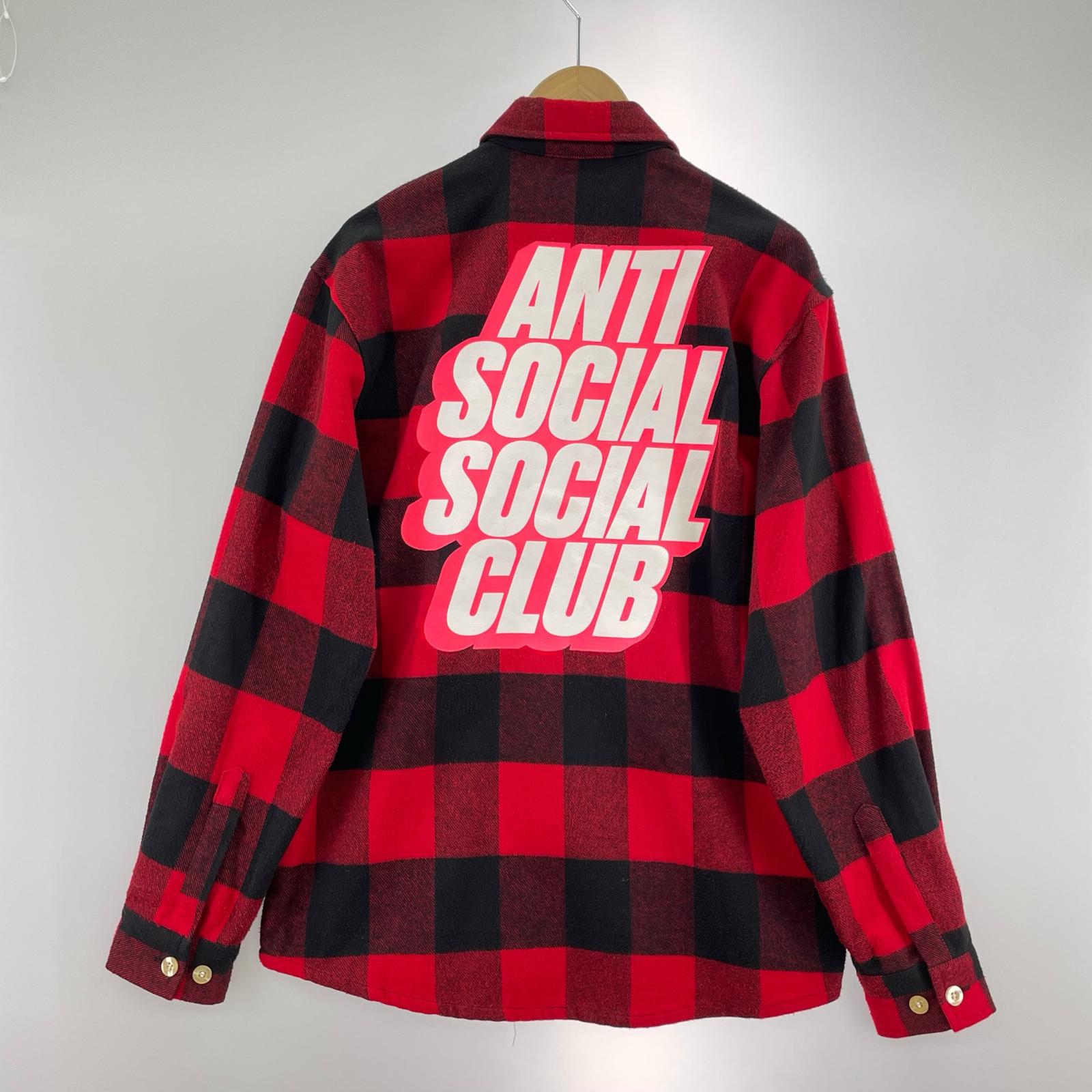 長袖シャツ ASSC L/Sバッファローチェックシャツ M レッド