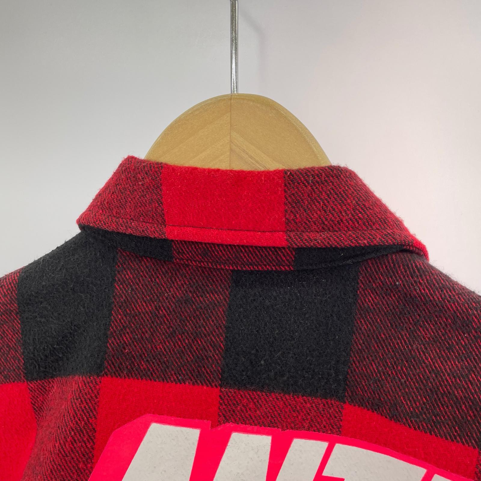 長袖シャツ ASSC L/Sバッファローチェックシャツ M レッド
