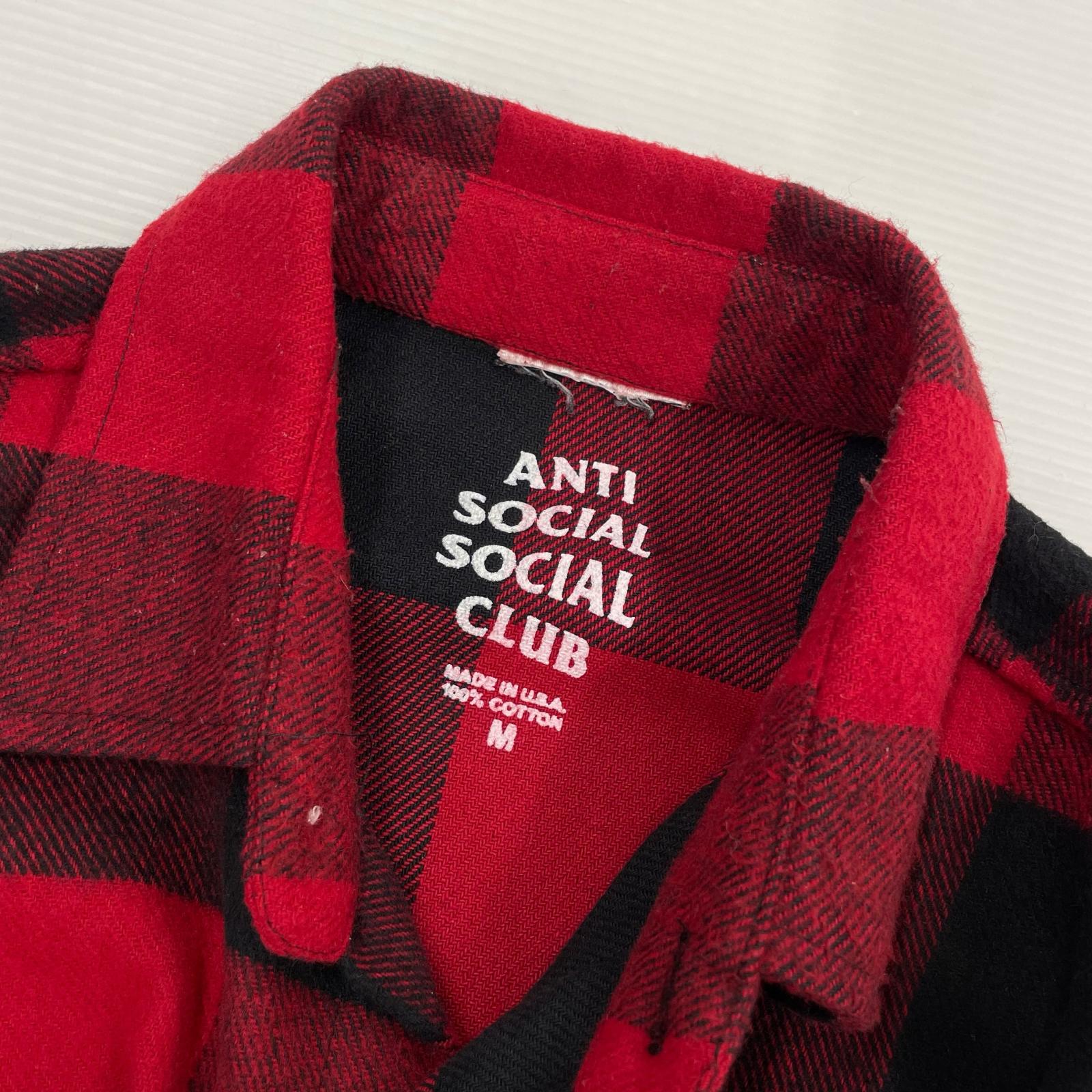 長袖シャツ ASSC L/Sバッファローチェックシャツ M レッド
