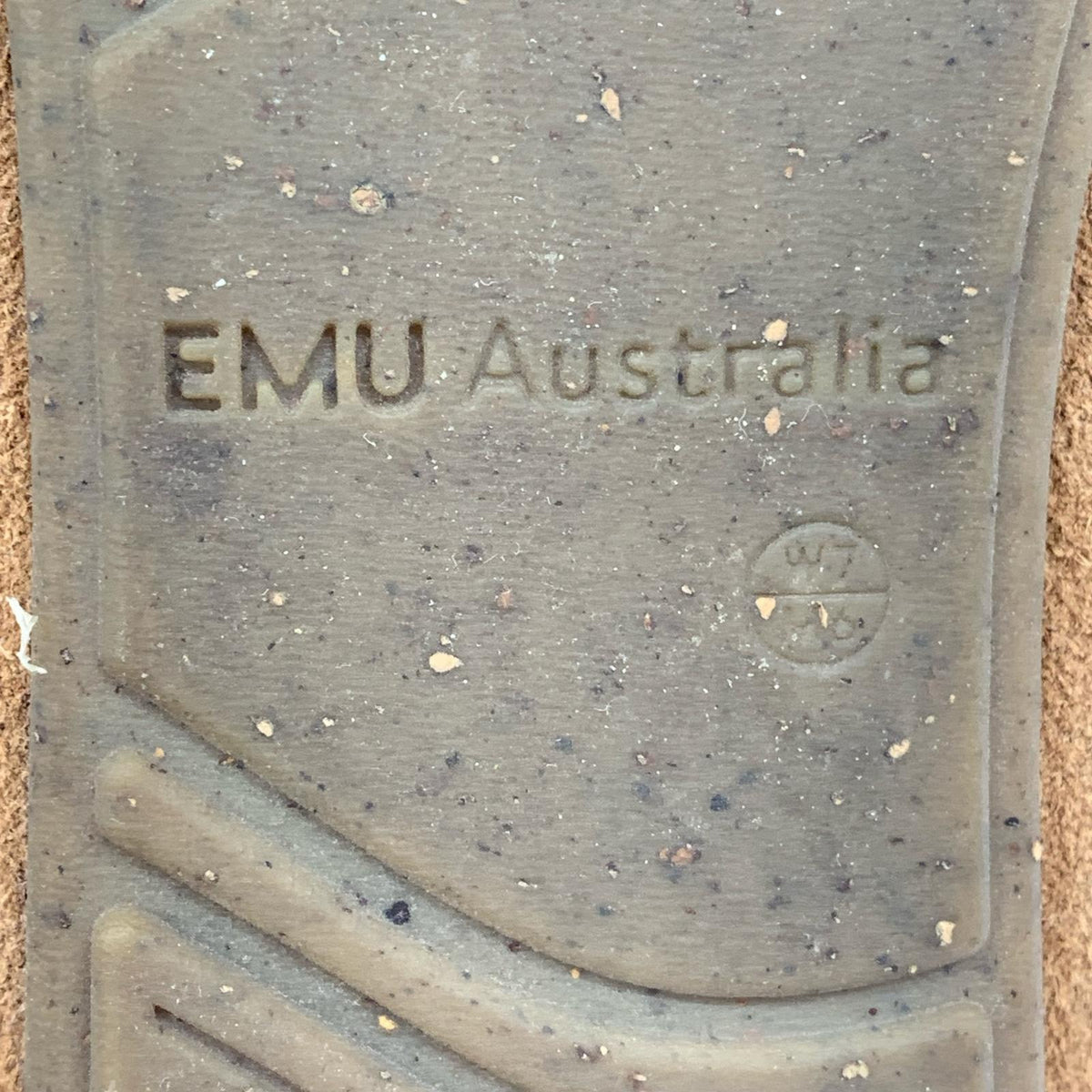シューズ EMU Australia モカシンシープスキン 24cm BRW ブラウン