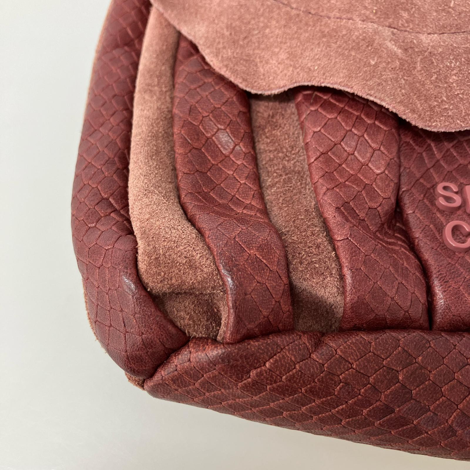 ハンドバッグ SEE BY CHLOE Textured Lined Button Braided Crossbody Bag Burgundy
