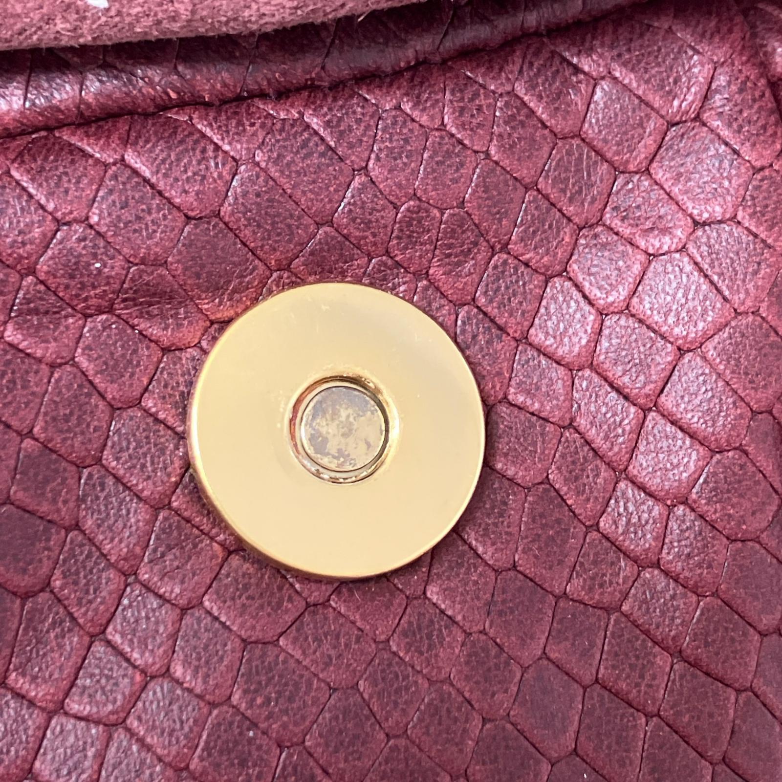 ハンドバッグ SEE BY CHLOE Textured Lined Button Braided Crossbody Bag Burgundy