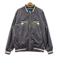 ジャケット ベロアスカジャン（L)紫 L パープル