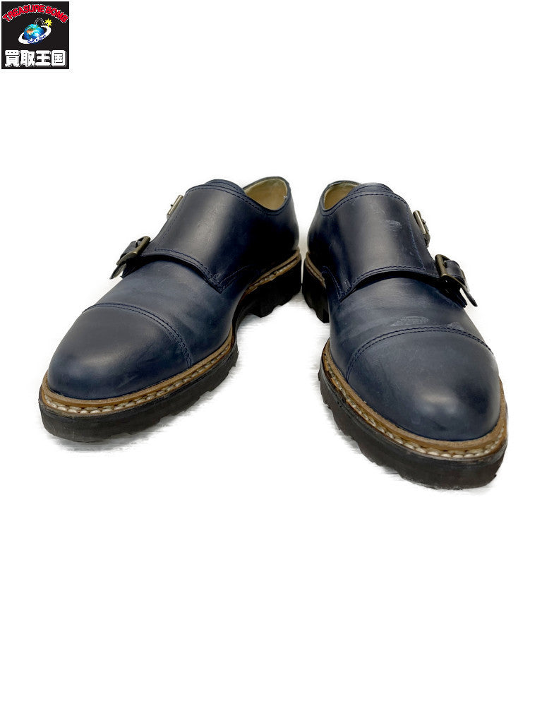 シューズ Paraboot WILLIAM MARCHE II ダブルモンクストラップシューズ 6 ネイビー