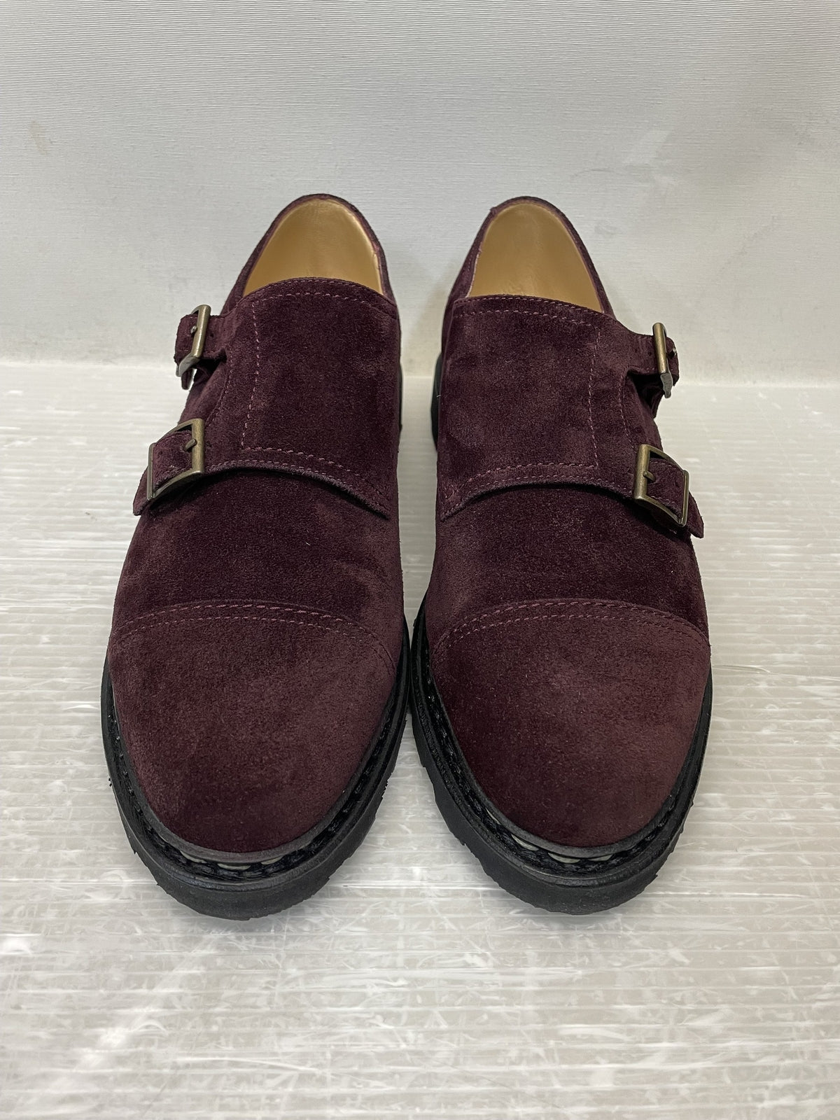 シューズ Paraboot WILLIAM MARCHE スウェード ダブルモンクストラップシューズ 6 ボルドー