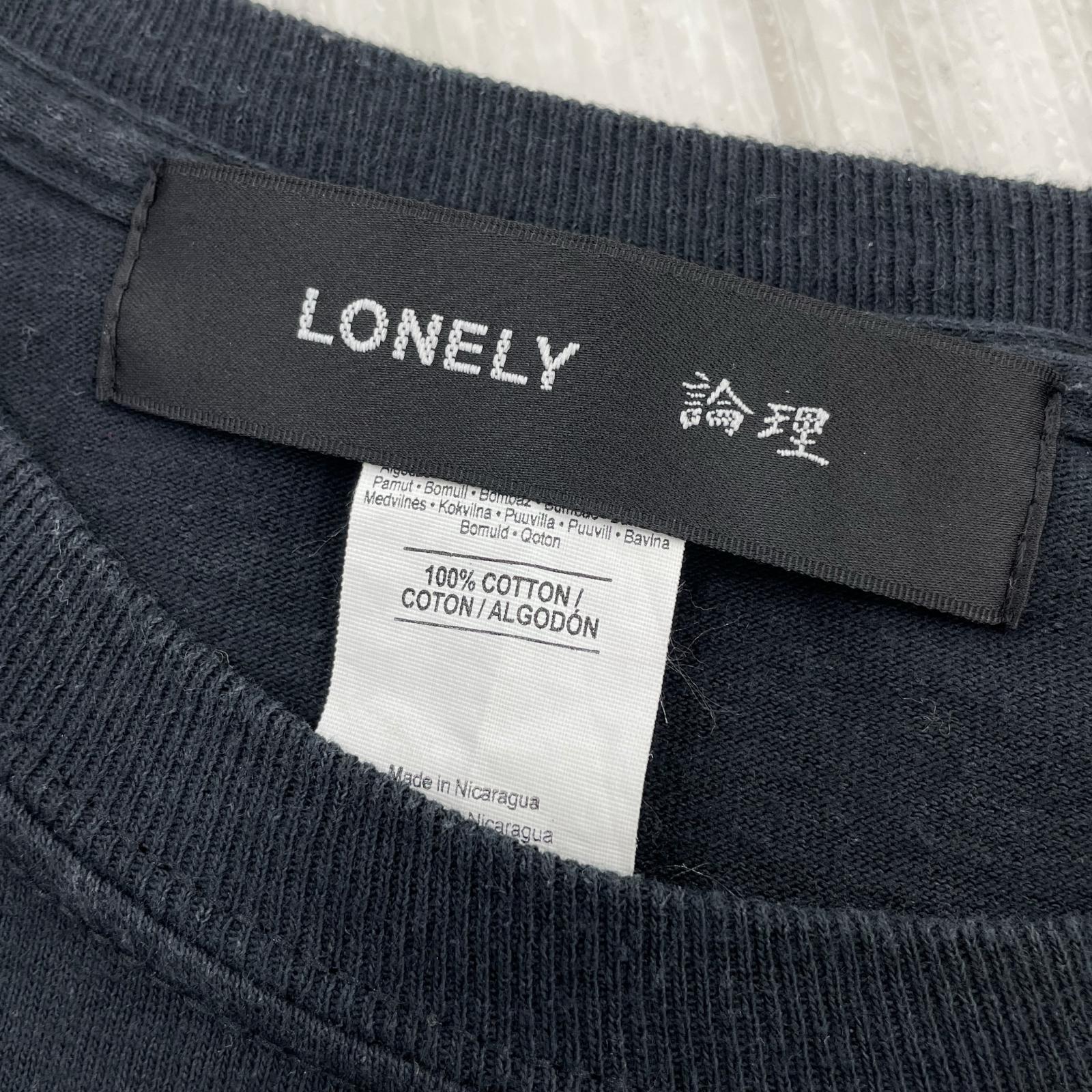 長袖Ｔシャツ LONELY論理 長袖Tシャツ・カットソー 病む街2 ブラック