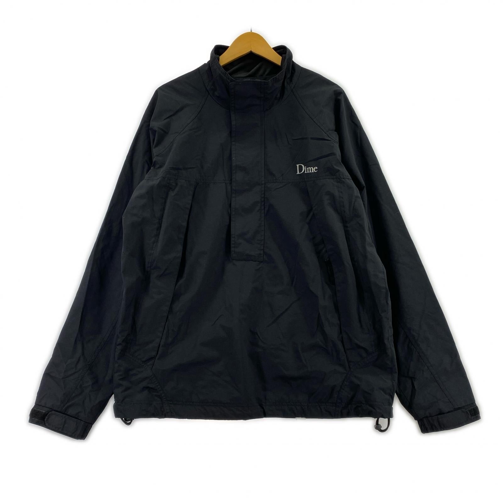 ジャケット Dime ハーフジップ ナイロン ジャケット 黒 L L ブラック