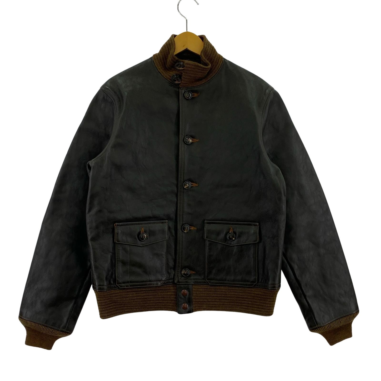 レザージャケット TYPE A-1　レザー　AN-6501（40） ブラック