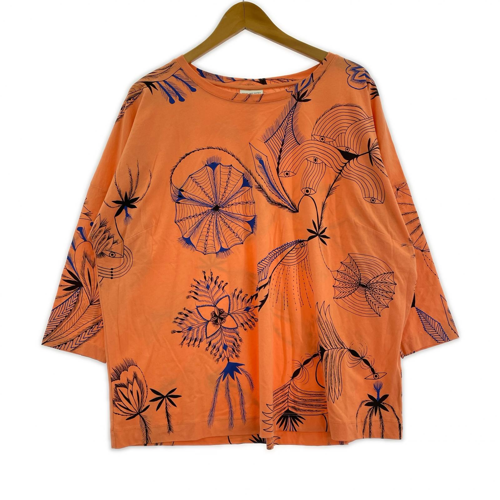 半袖Ｔシャツ DRIES VAN NOTEN L/S 総柄カットソー ORG S オレンジ