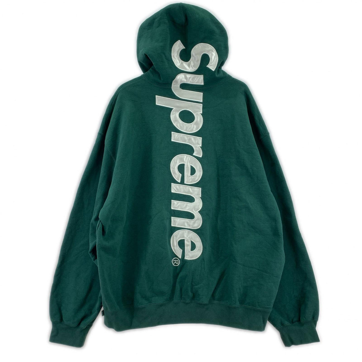 パーカー Satin Applique Hooded Sweatshirt XXL 緑 グリーン