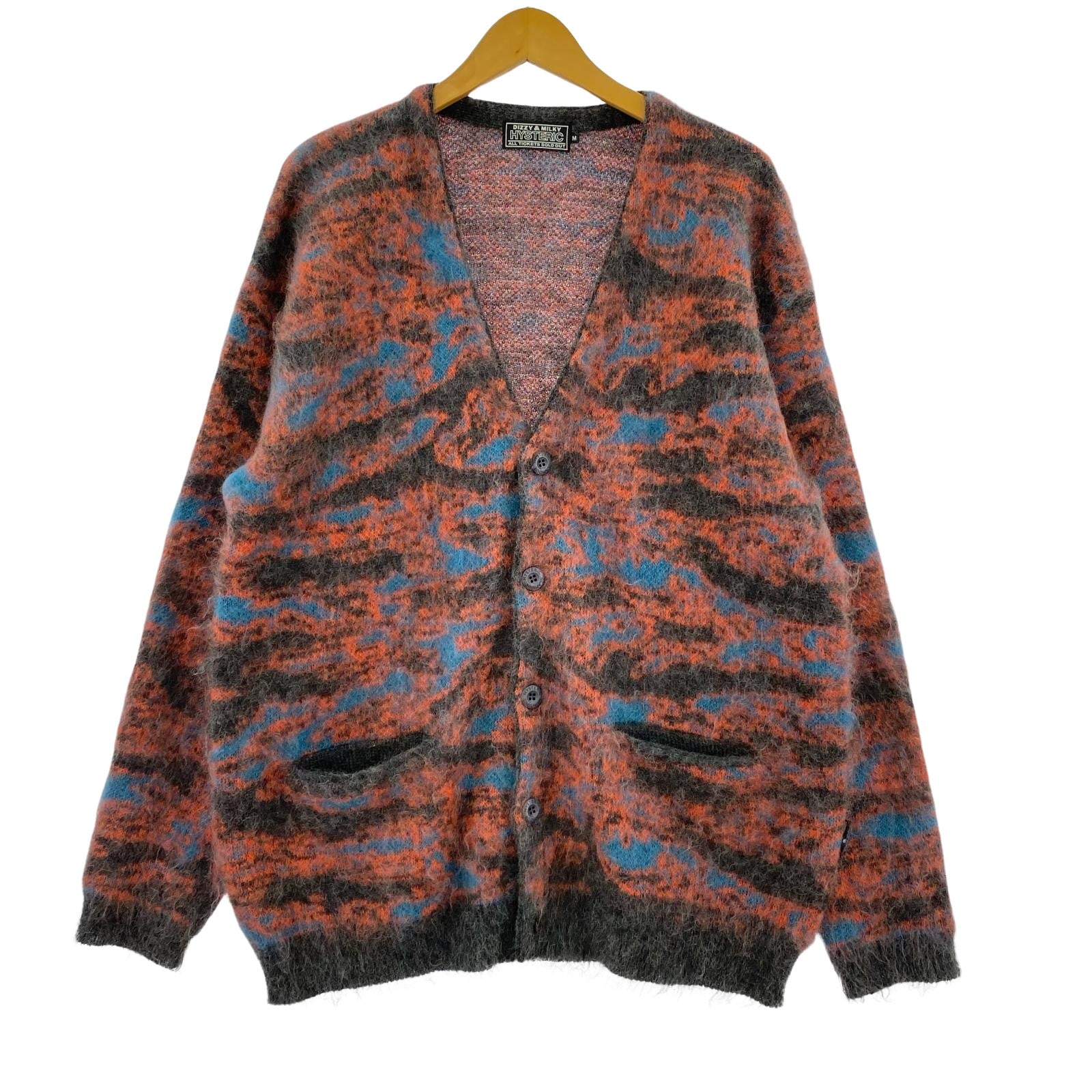 カーディガン タイガーカモ柄ジャガードカーディガン (M) M