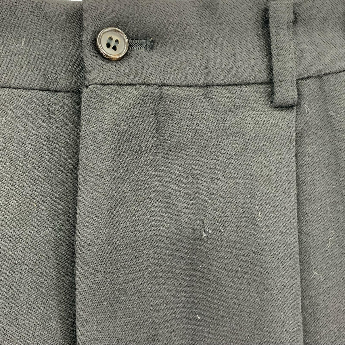 パンツ HOMME 91AW 田中ｵﾑ期 ｳｰﾙｷﾞｬﾊﾞ 2ﾀｯｸ ｽﾗｯｸｽ BLK S ブラック