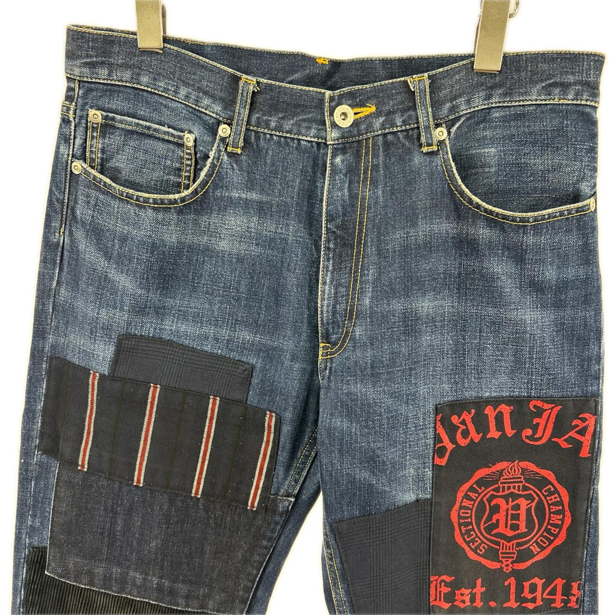 デニムパンツ ﾊﾟｯﾁﾃﾞﾆﾑ L L