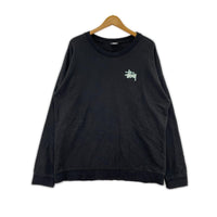 長袖Ｔシャツ STUSSY Spandex Crewneck Sweatshirt L 黒 L ブラック
