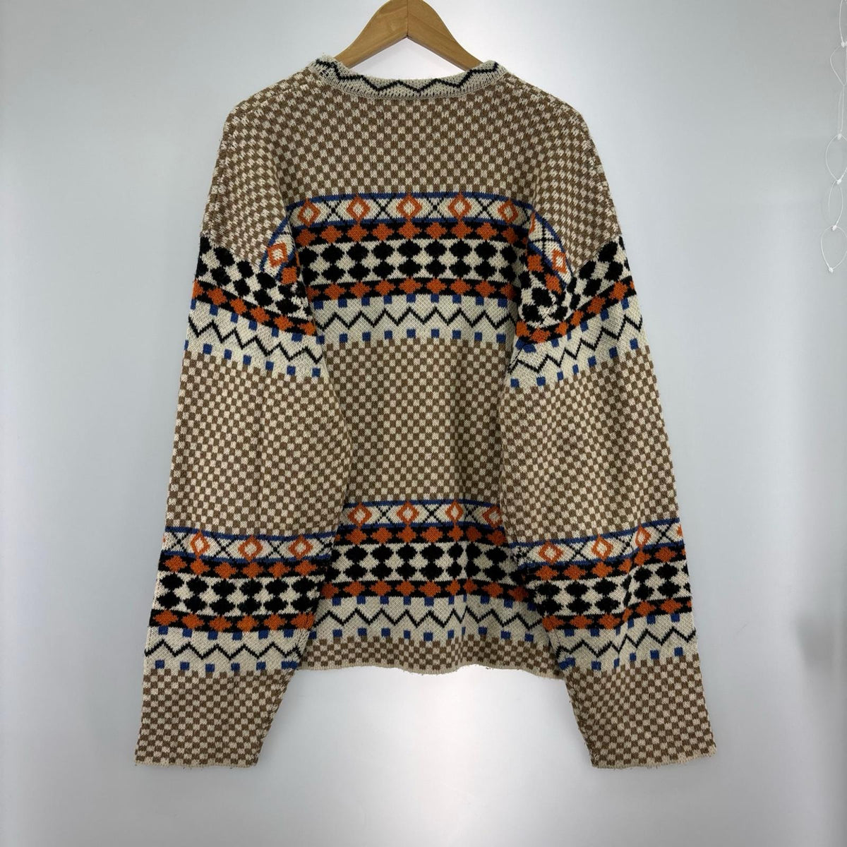 ニット ×NOMA t.d. ｼﾞｬｶﾞｰﾄﾞｾｰﾀｰ BWN L L ベージュ
