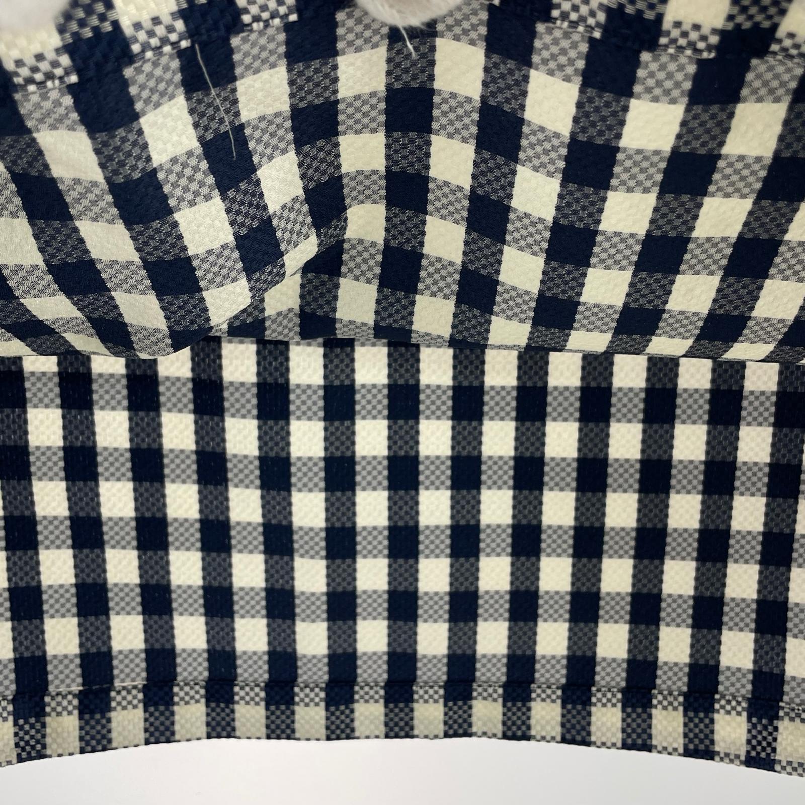 長袖Ｔシャツ ギンガムチェック柄　ホワイト/ネイビー トップス　36 36
