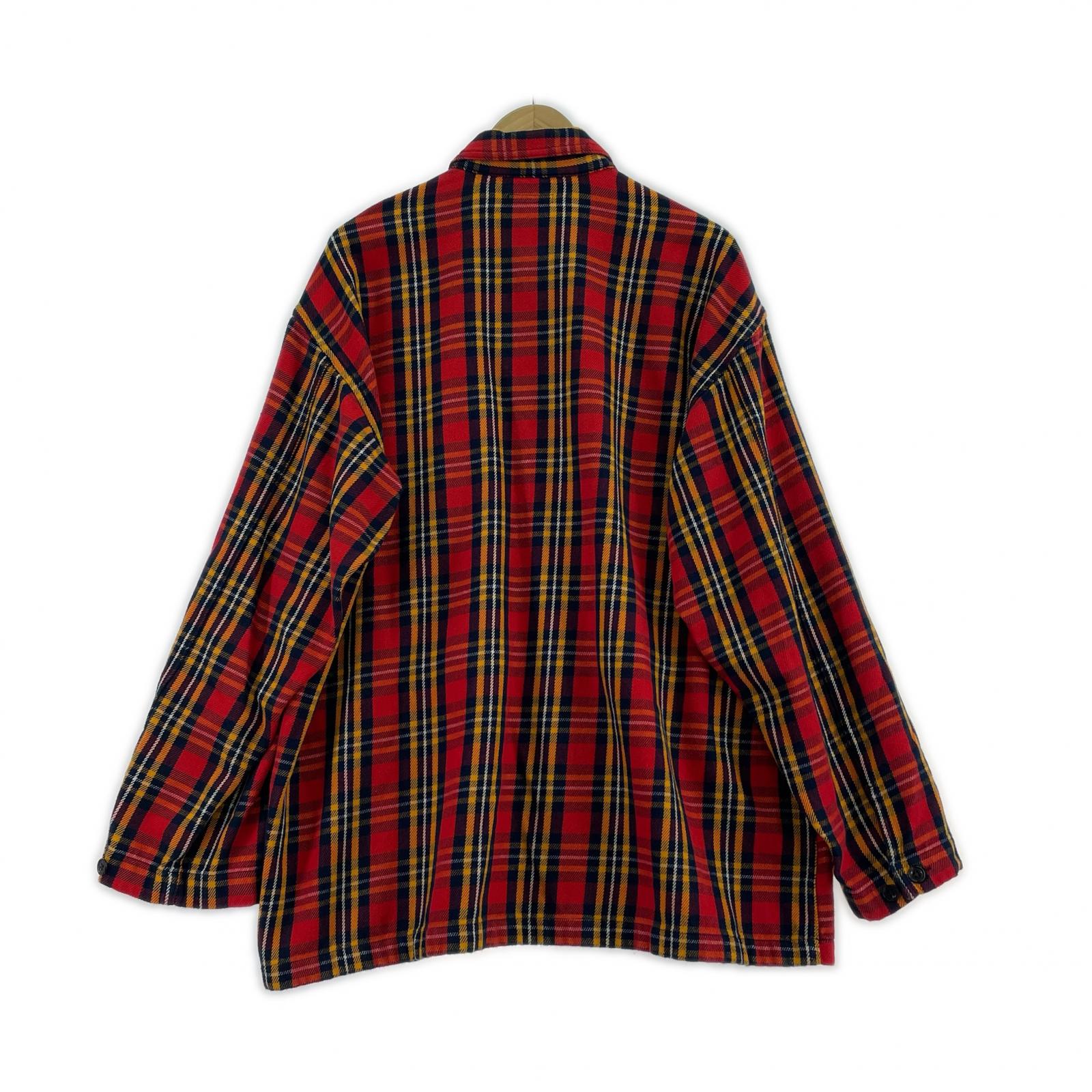 長袖シャツ J.CREW ネルシャツ　赤系（M）
