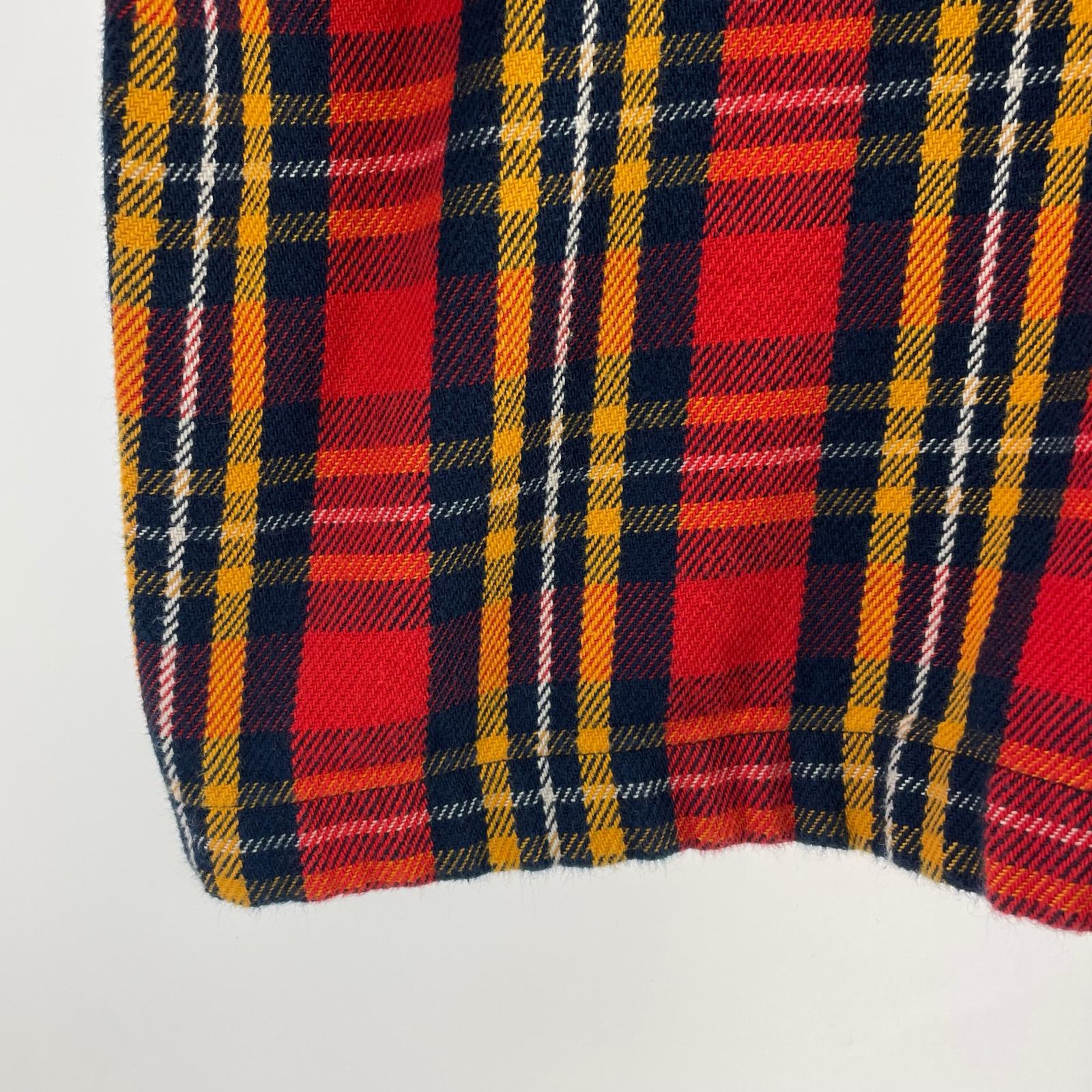長袖シャツ J.CREW ネルシャツ　赤系（M）