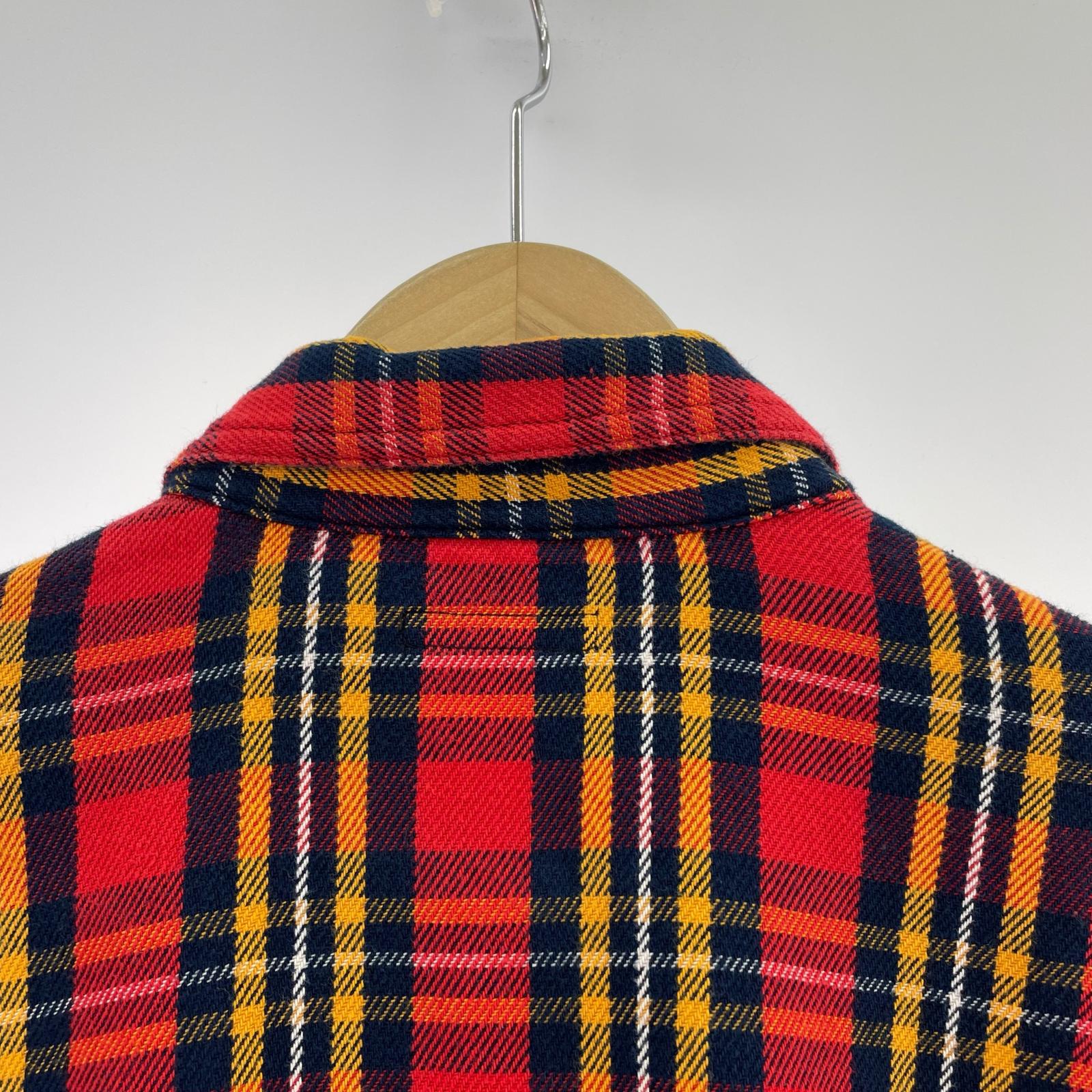 長袖シャツ J.CREW ネルシャツ　赤系（M）