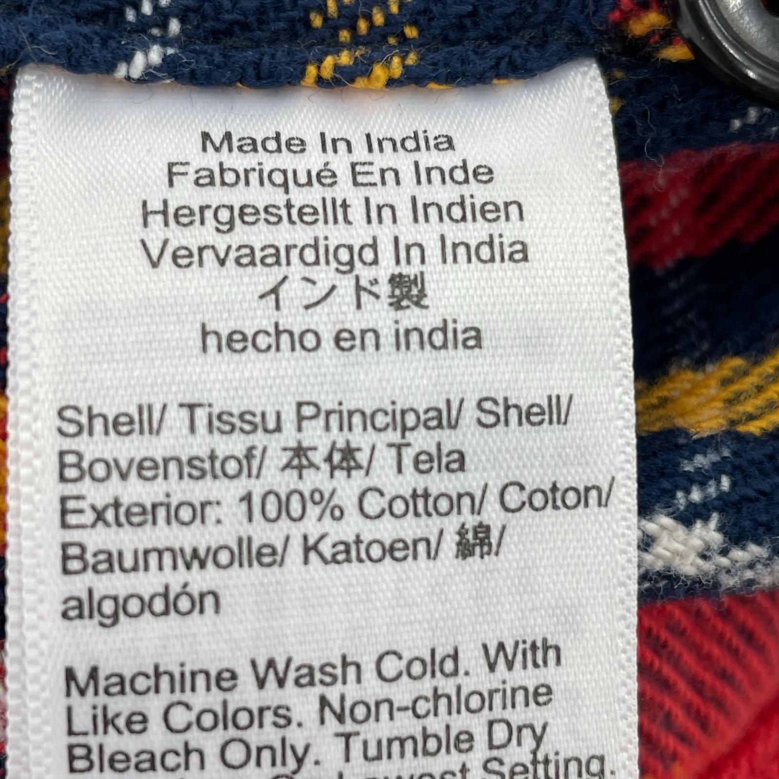 長袖シャツ J.CREW ネルシャツ　赤系（M）