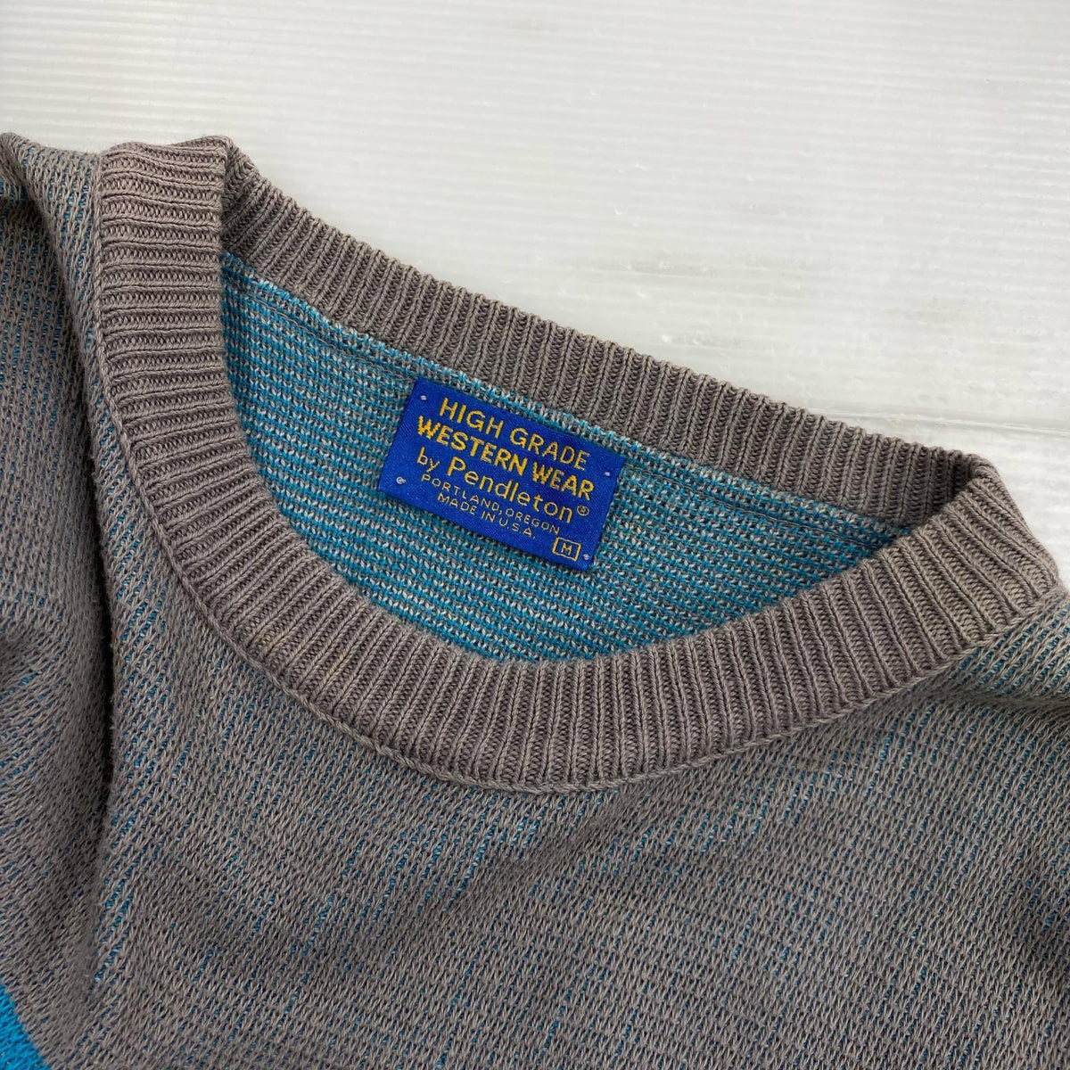 ニット 80s USA製 ﾈｲﾃｨﾌﾞ柄ﾆｯﾄｾｰﾀｰ (M) M