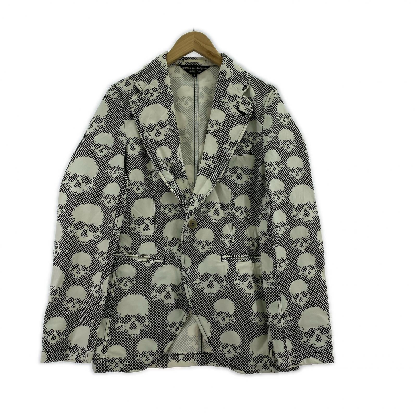ジャケット HOMME PLUS 11SS スカル総柄テーラードジャケット S S