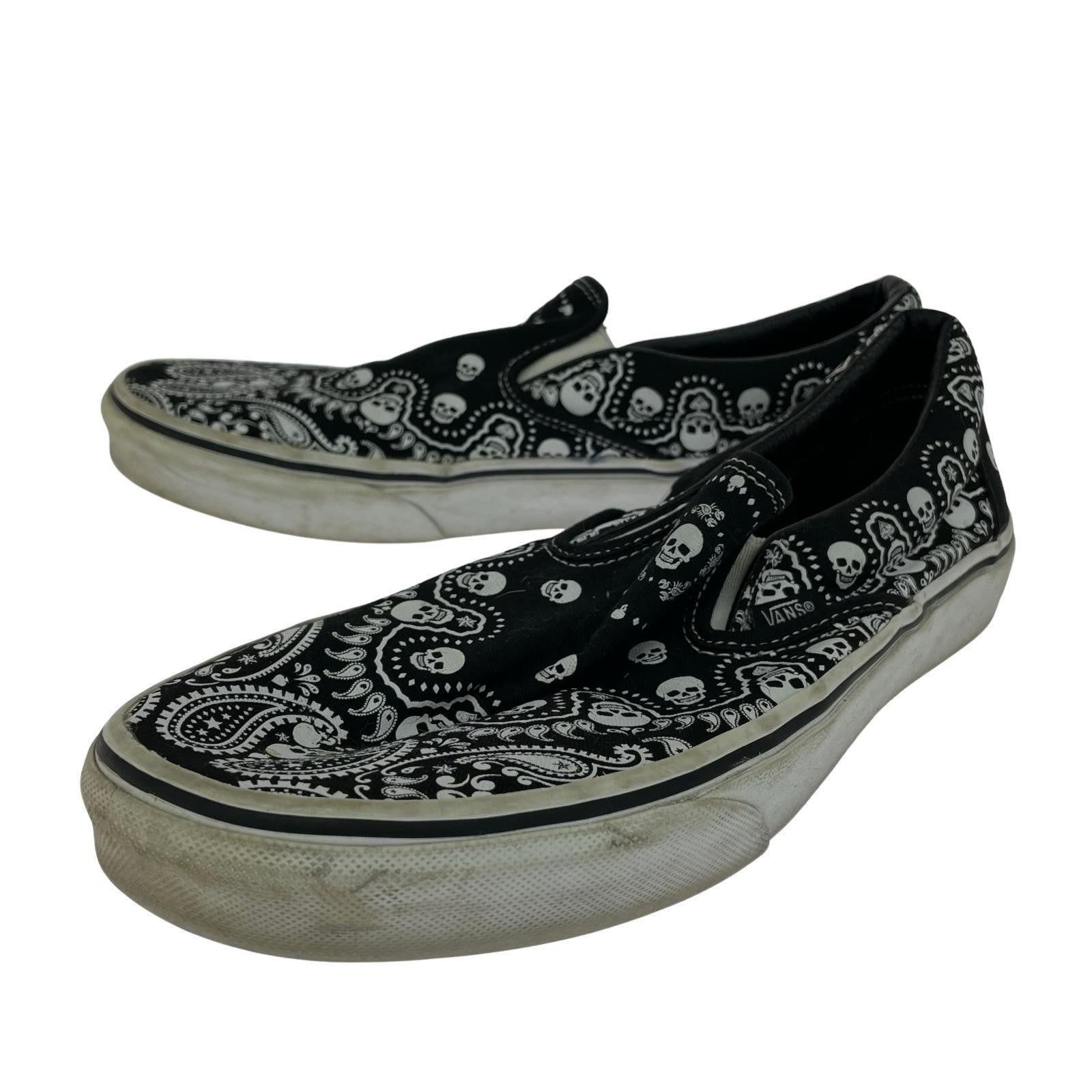 スニーカー slip-on スカル ペイズリー (26cm) 26cm (US8 UK7 1/2 EU42) ブラック