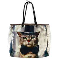 ハンドバッグ anya hindmarch 猫転写 バッグ マルチカラー