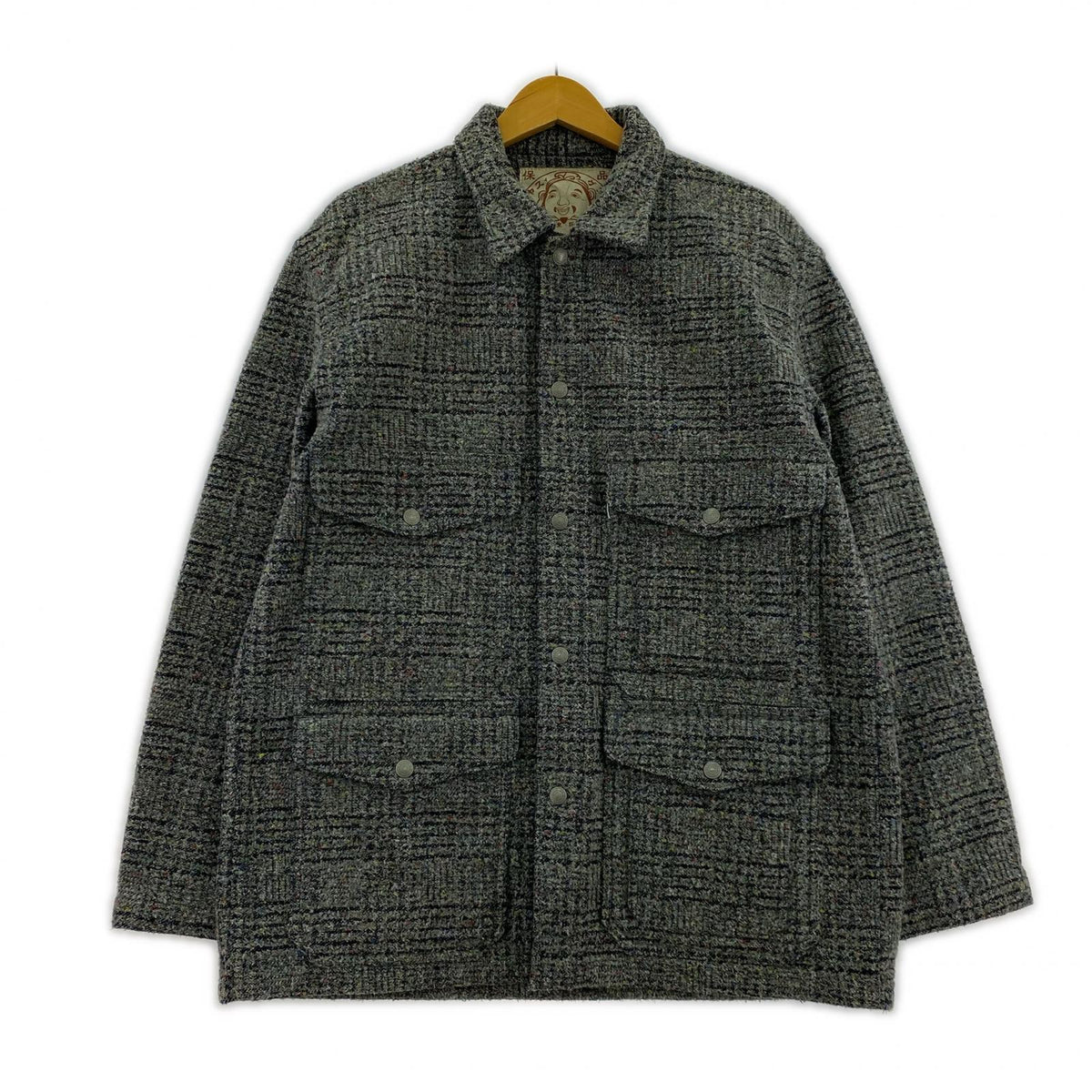 ジャケット EVISU Tweed ネップツイードカバーオール 42 GRY 42
