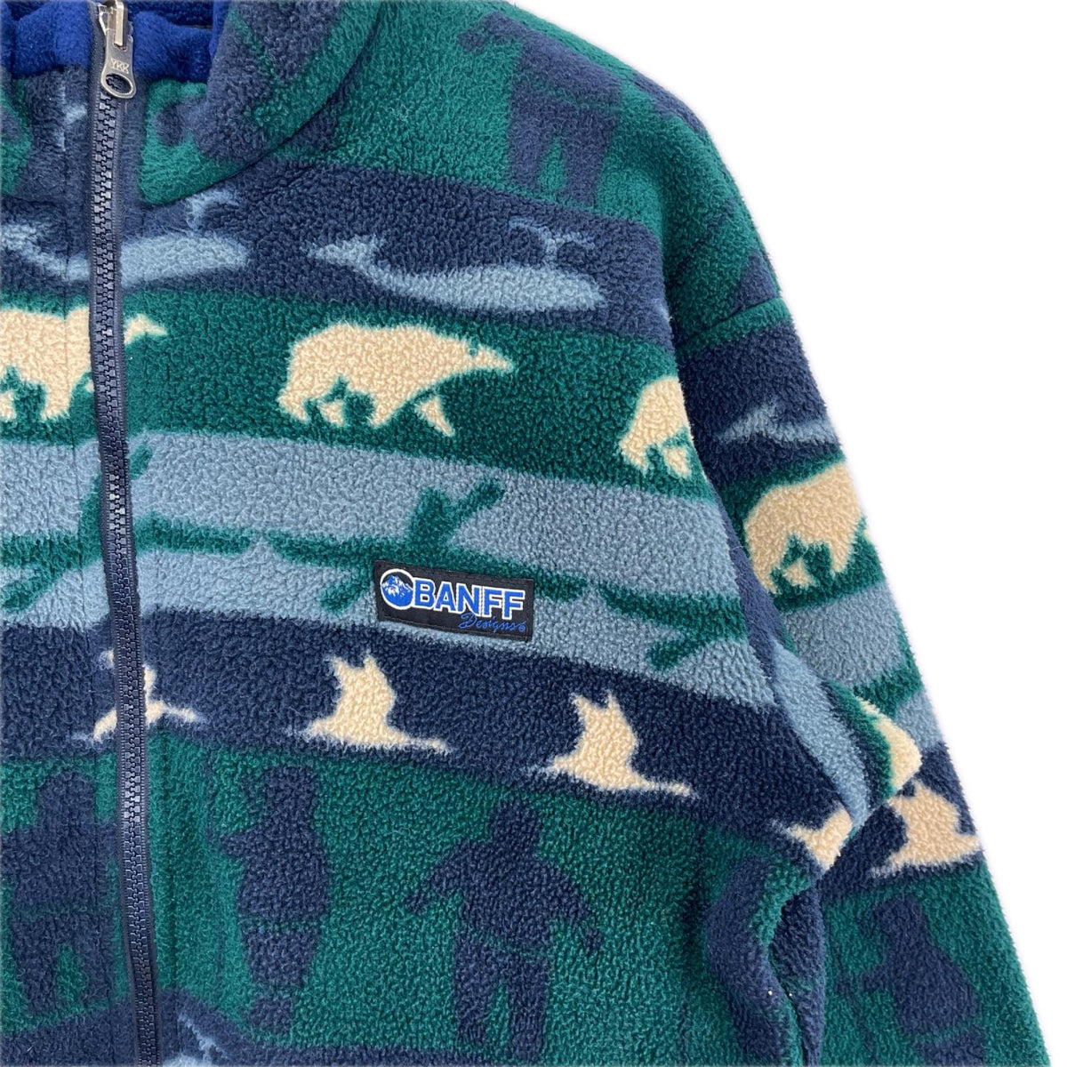 その他トップス BANFF ﾌﾘｰｽ ｼﾞｬｹｯﾄ 青 (S) マルチカラー