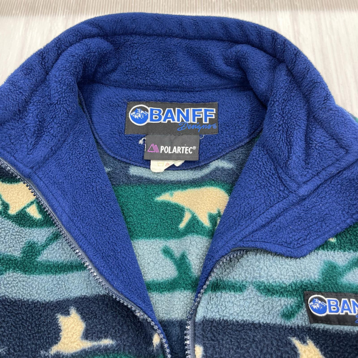 その他トップス BANFF ﾌﾘｰｽ ｼﾞｬｹｯﾄ 青 (S) マルチカラー