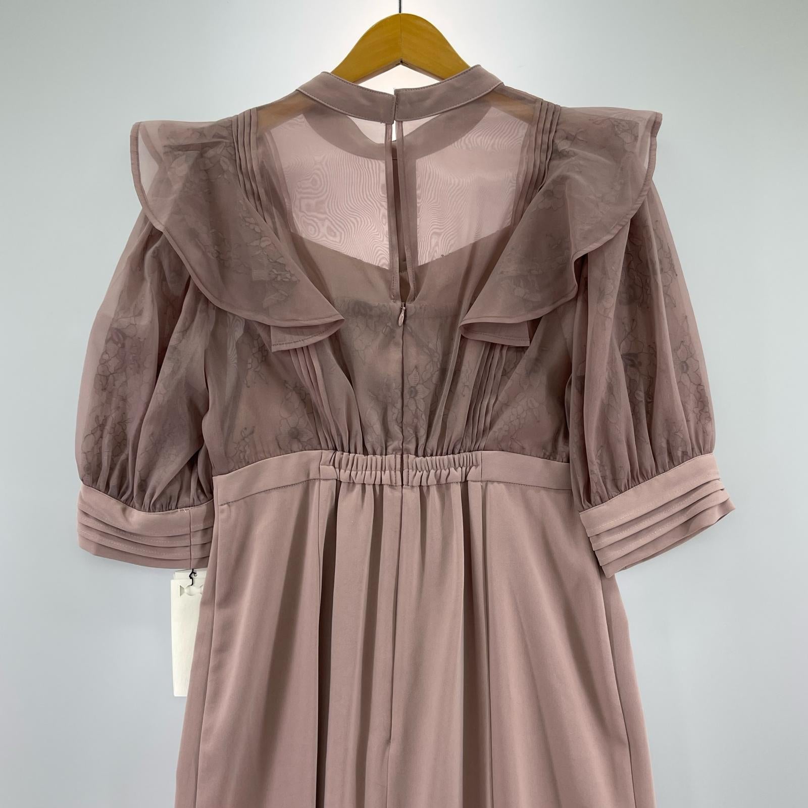 ワンピース Lily Brown オーガンジーフリルビジューワンピース size1 1 パープル