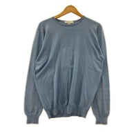 ニット ×BEAMS F クルーネックニット ブルー