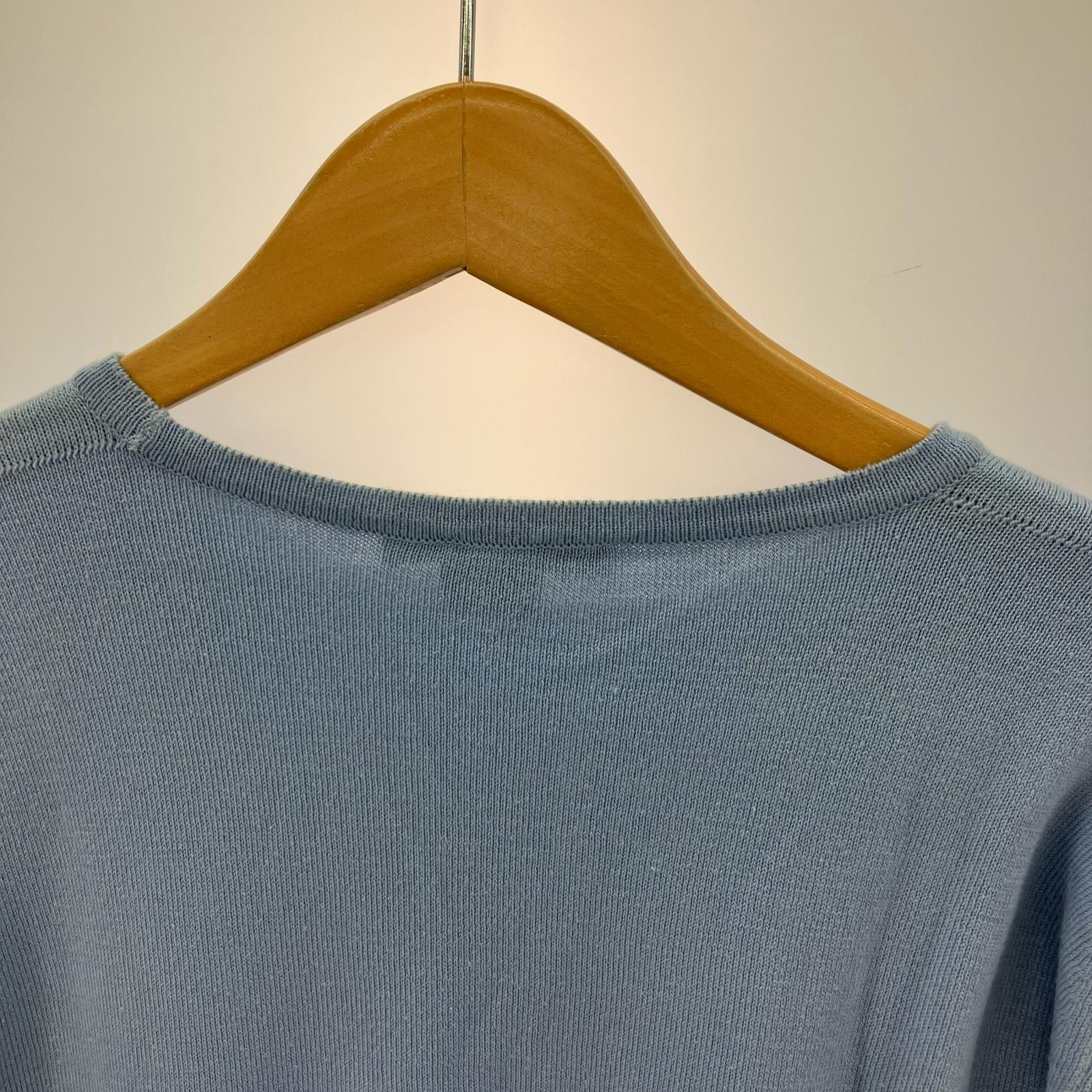 ニット ×BEAMS F クルーネックニット ブルー