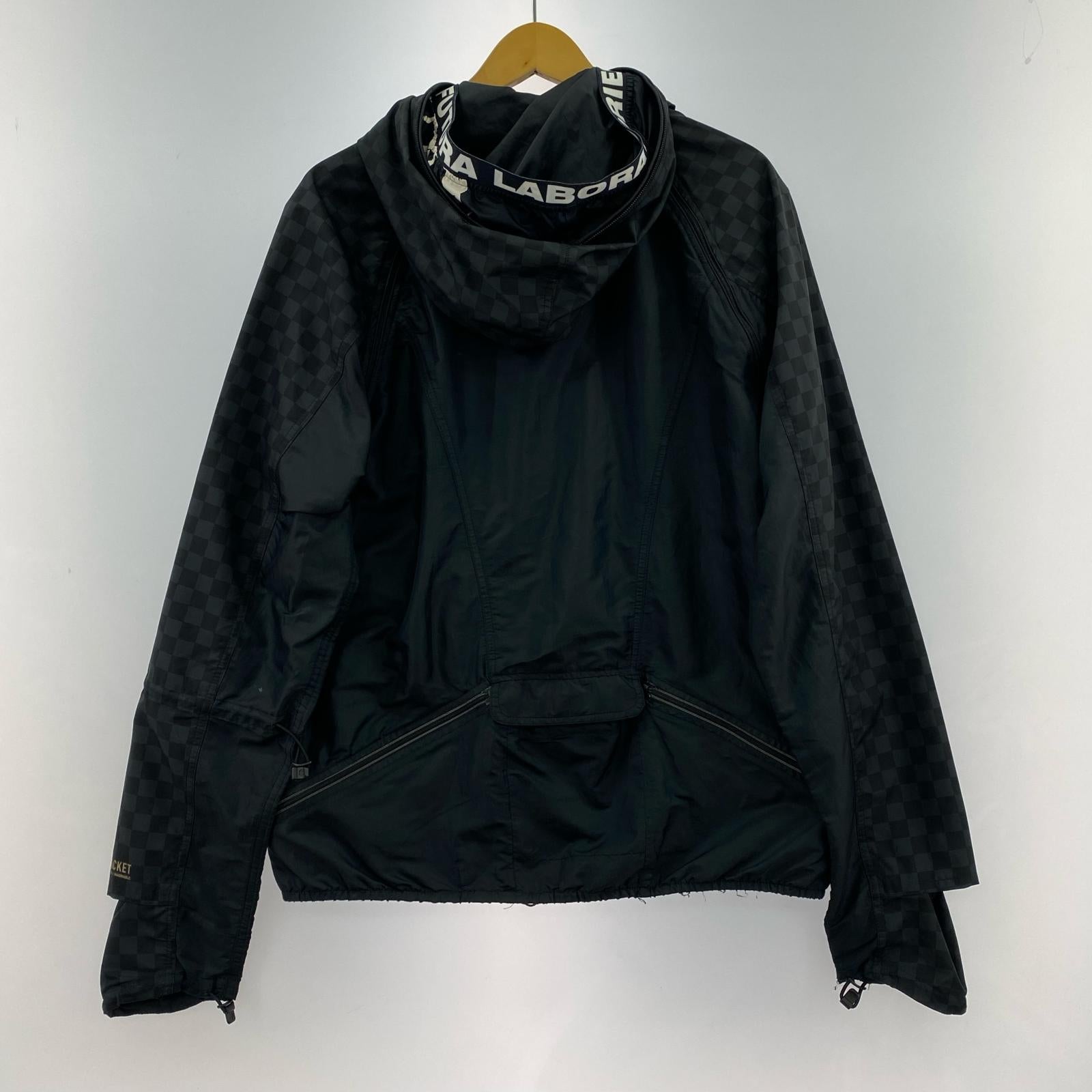 ジャケット FUTURA LABORATORIES チェッカーフラッグ ナイロンジャケット L 黒 L ブラック