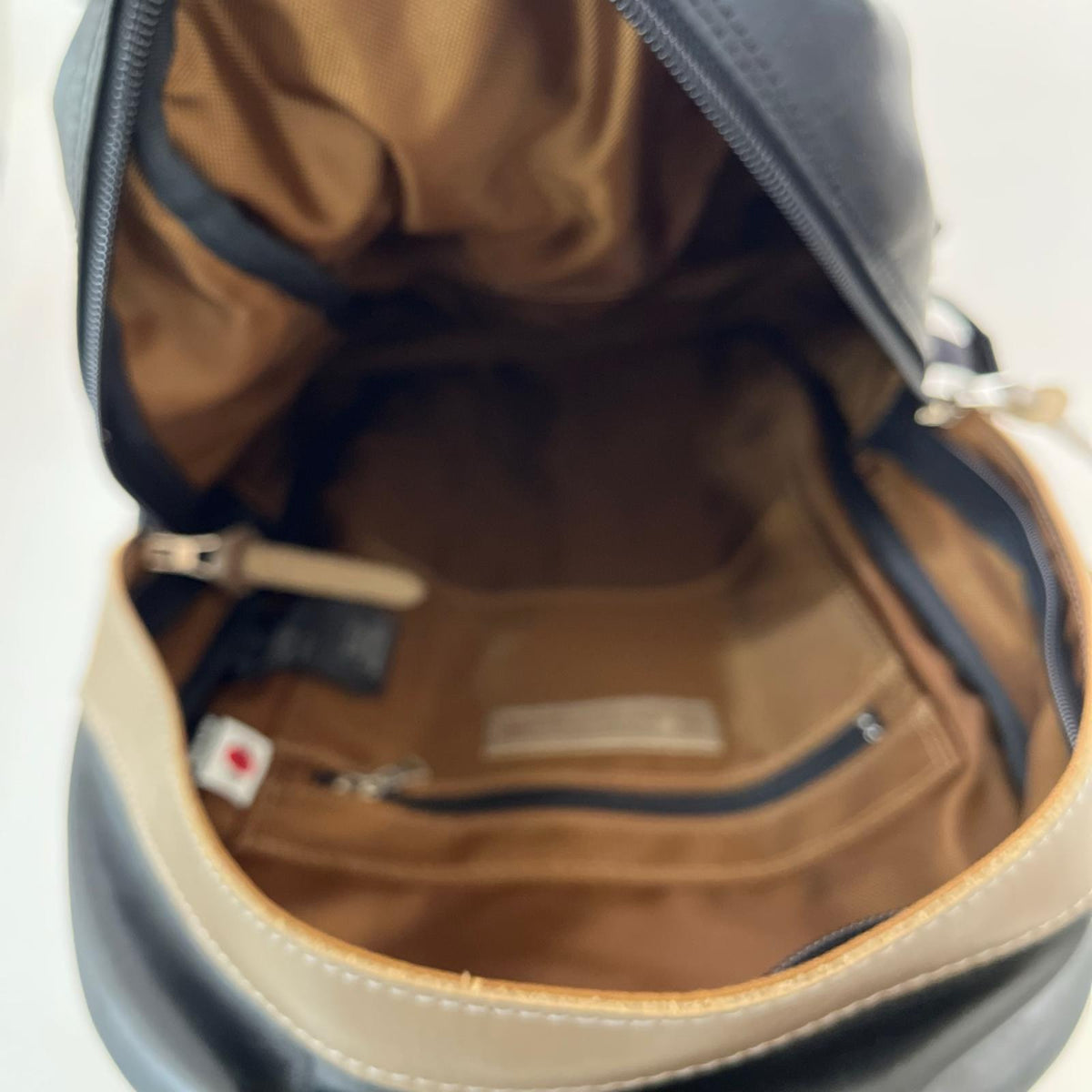 リュック・デイパック LEATHER OVER/リュック/レザー/ブラック×ネイビー/03454-1