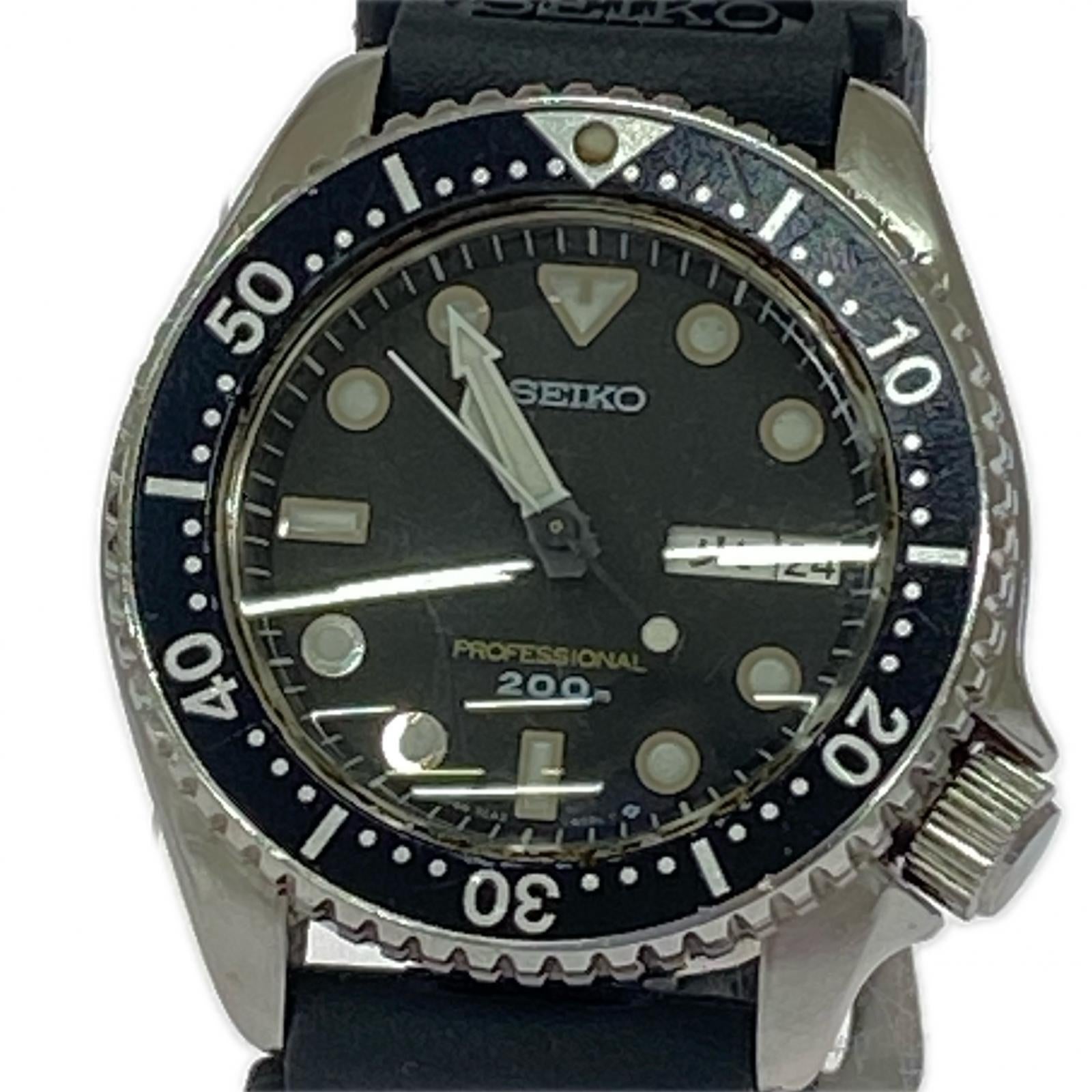 腕時計 ダイバーズウォッチ　7C43-6010 ブラック