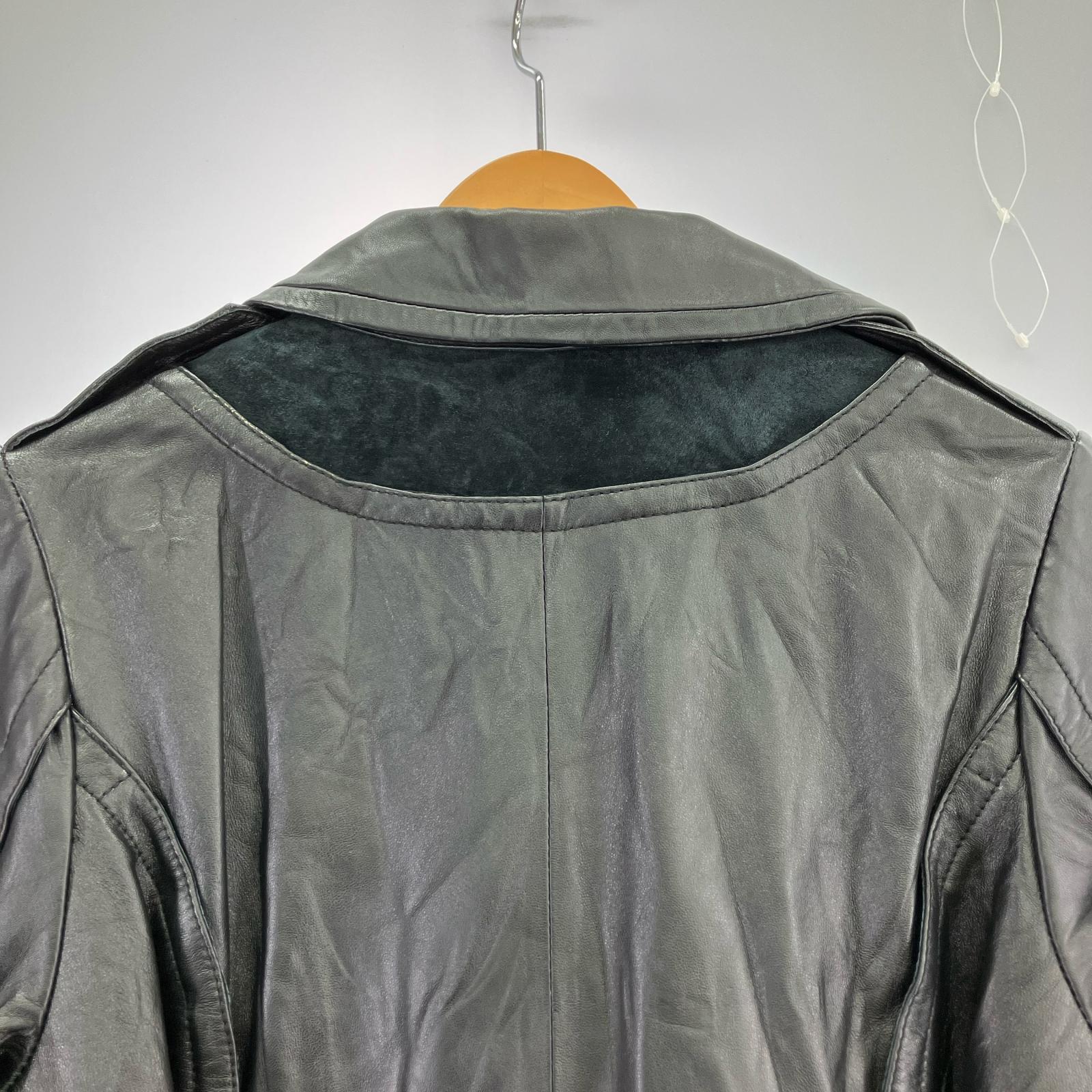ジャケット h bis　Sheep Leather Coat 40 BLK 40 ブラック