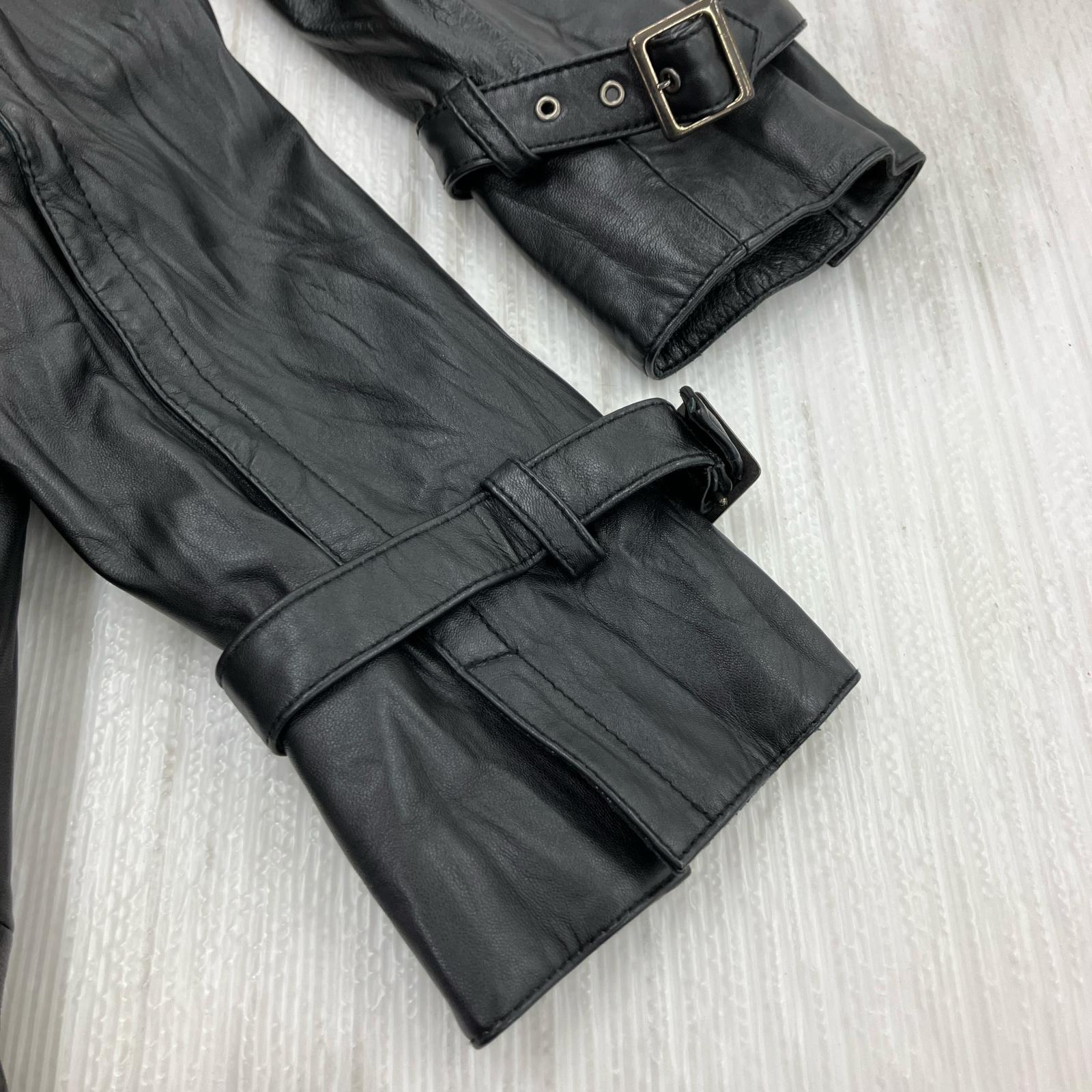 ジャケット h bis　Sheep Leather Coat 40 BLK 40 ブラック