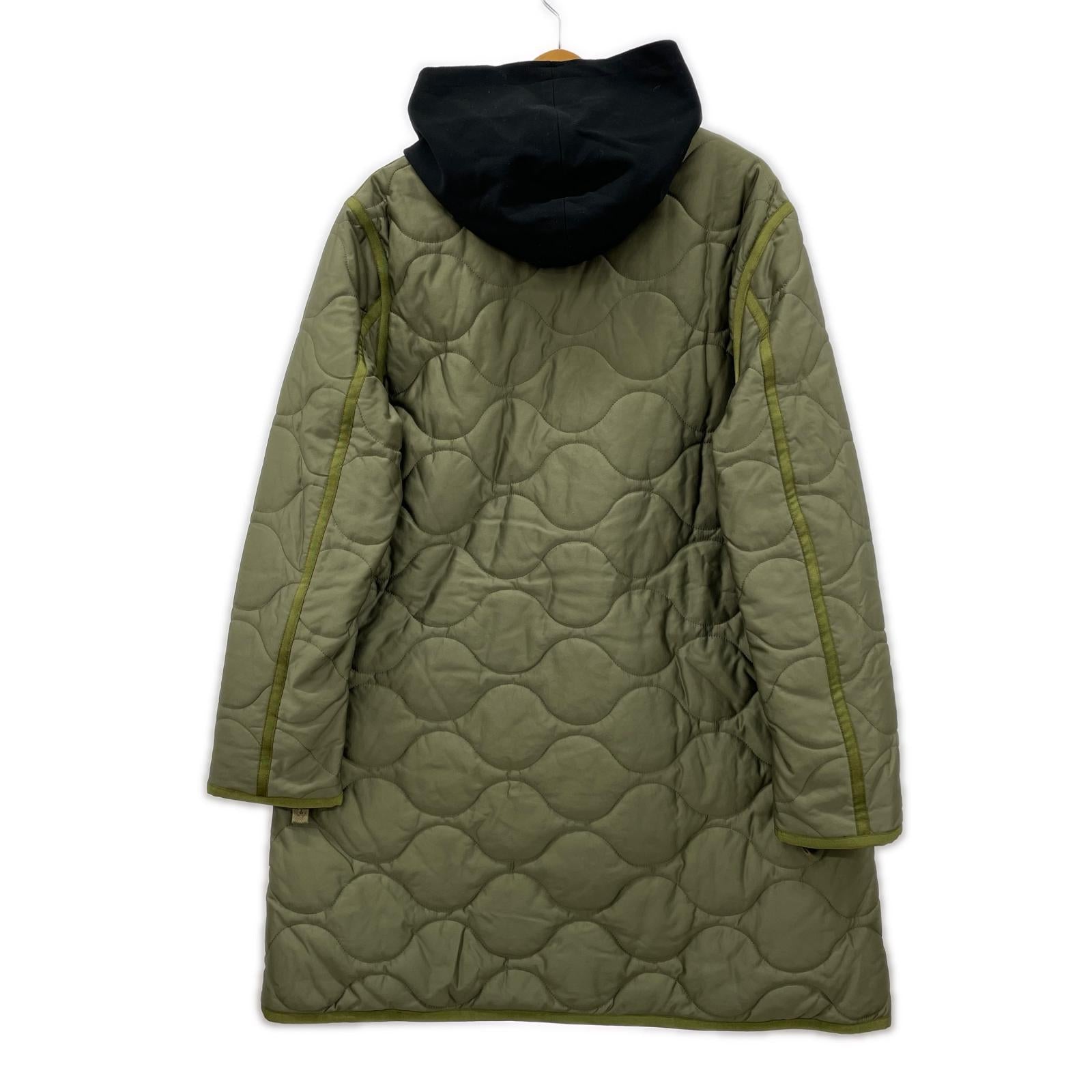 ジャケット hood quilt coat 緑　M M カーキ