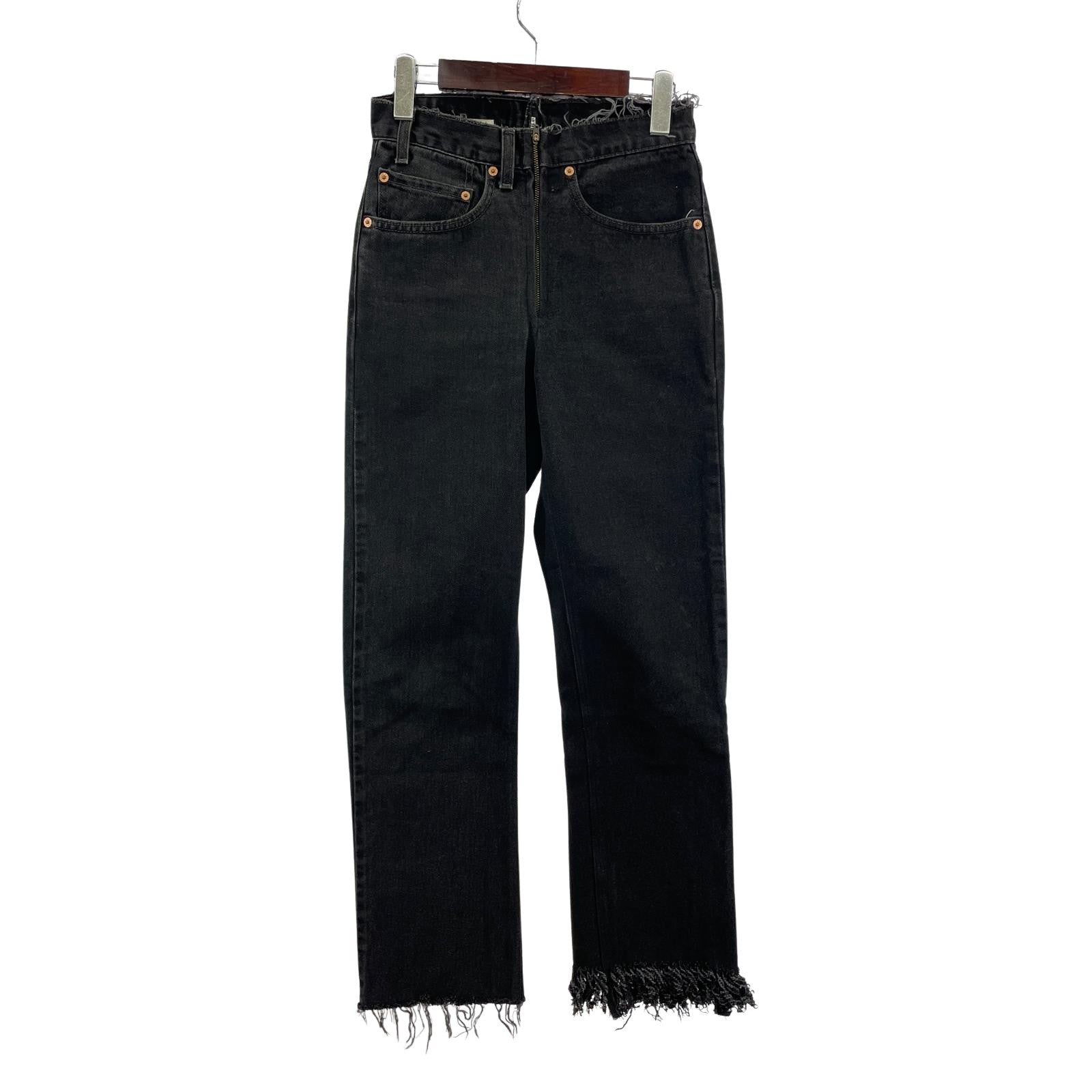 デニムパンツ Levi's カットオフ リメイク デニムパンツ グレー ブラック