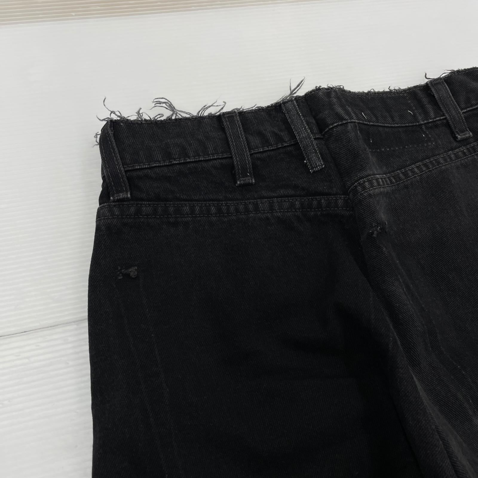デニムパンツ Levi's カットオフ リメイク デニムパンツ グレー ブラック