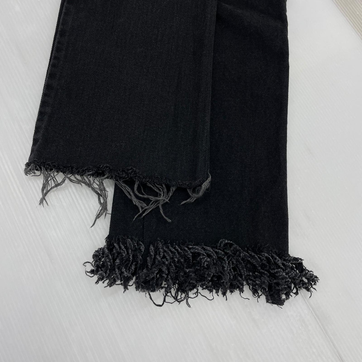 デニムパンツ Levi's カットオフ リメイク デニムパンツ グレー ブラック