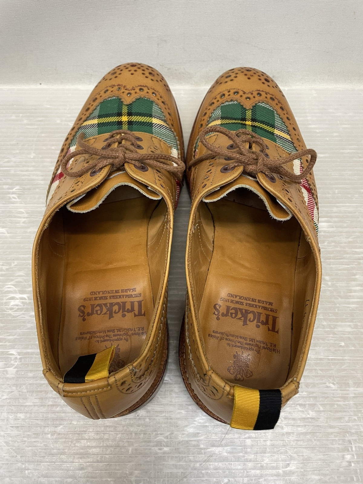 シューズ Tricker's ｳｨﾝｸﾞﾁｯﾌﾟﾁｪｯｸﾚｻﾞｰｼｭｰｽﾞ ﾌﾞﾗｳﾝ