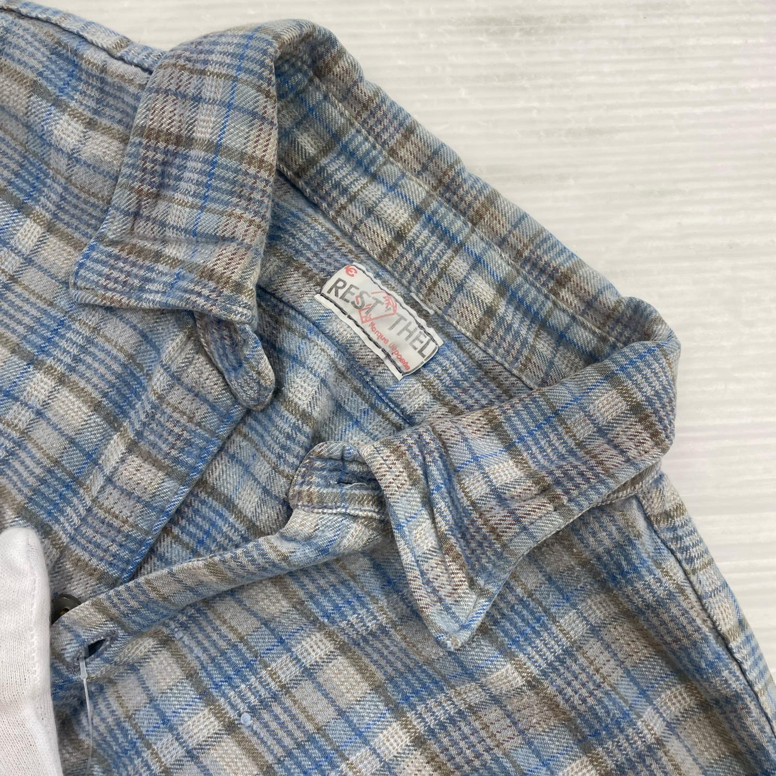 長袖シャツ REST' THEL 60s頃 グランパシャツ ブルー