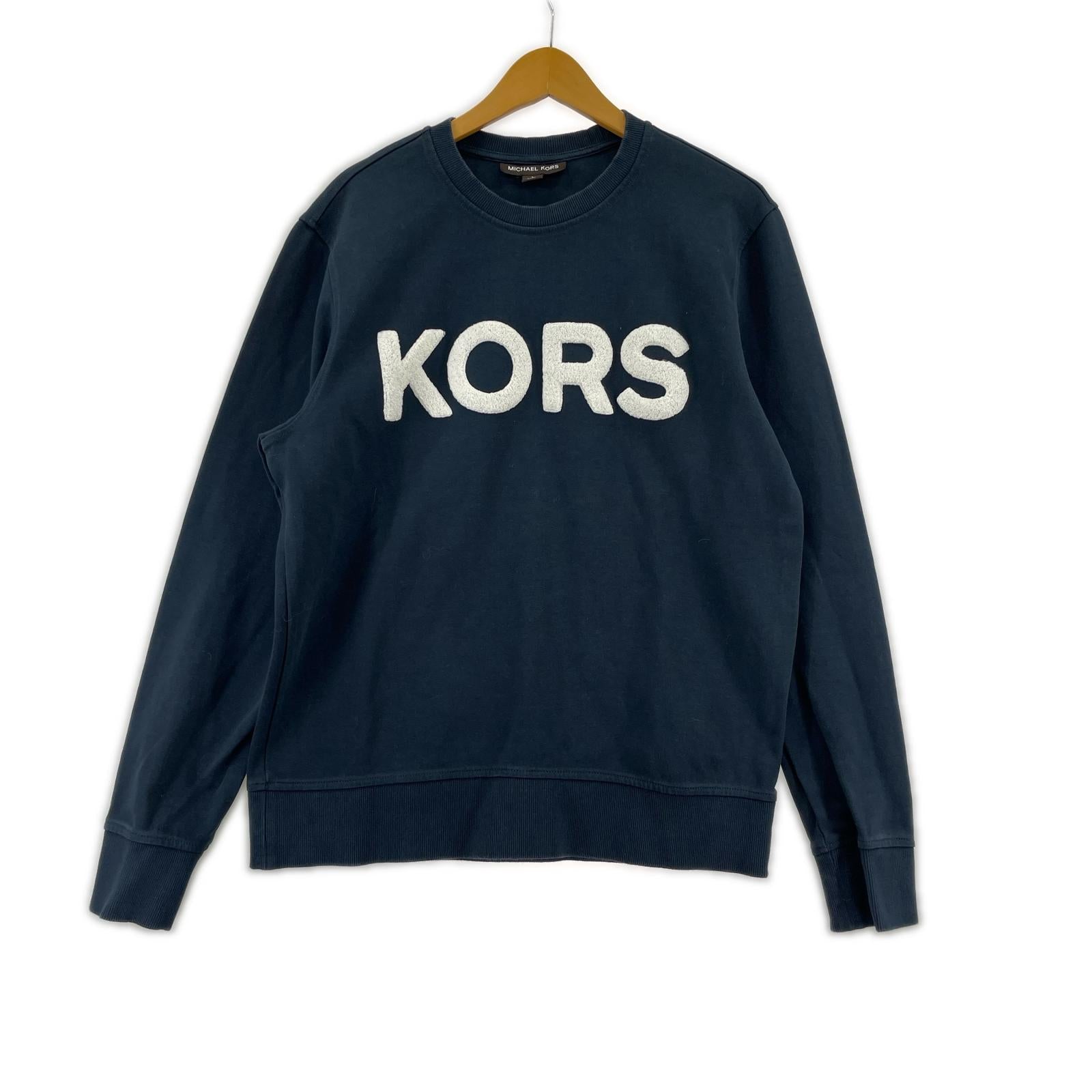 スウェット KORS ワッペン L ブラック