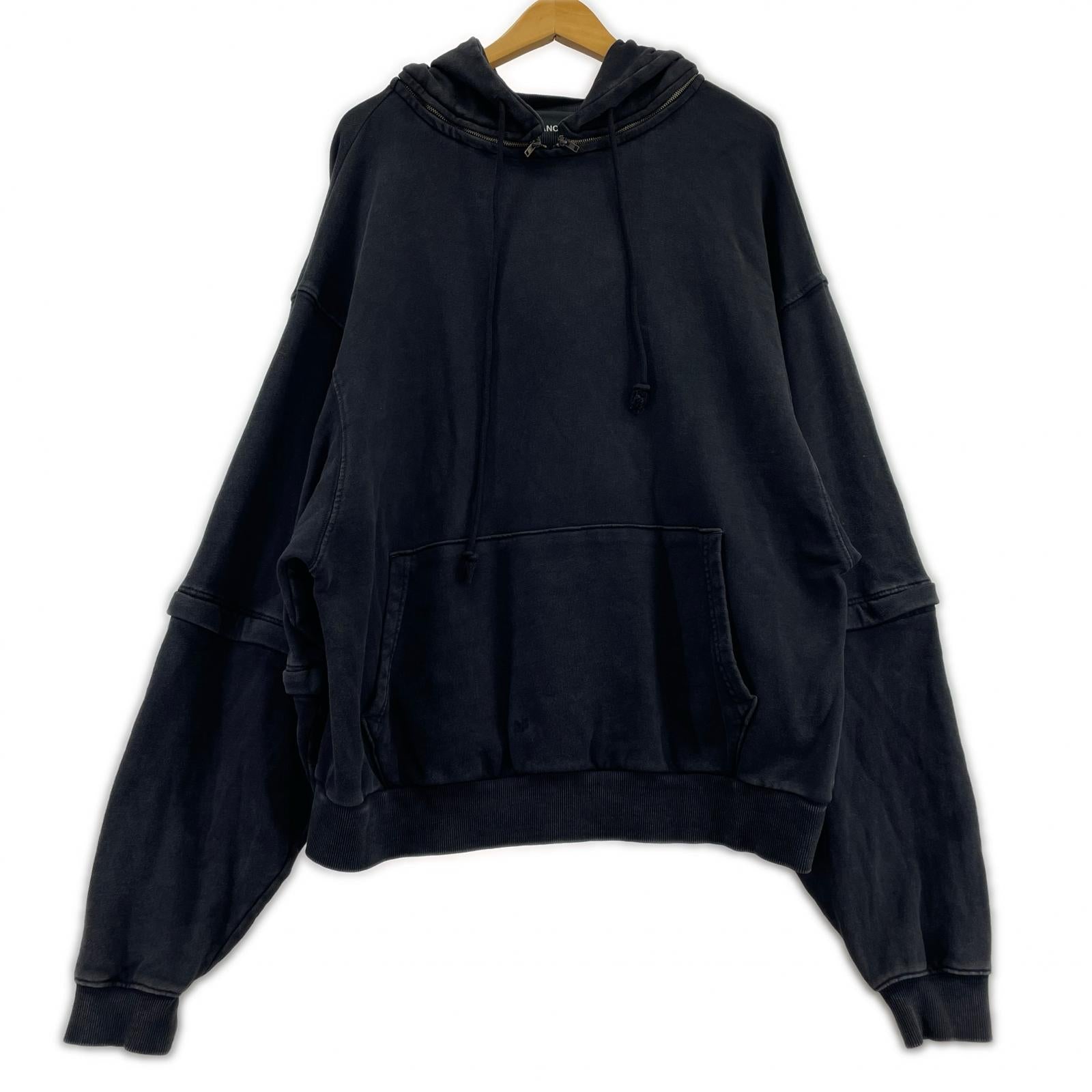 パーカー Grancy HeavyWeight ZipDesign Hoodie L ブラック