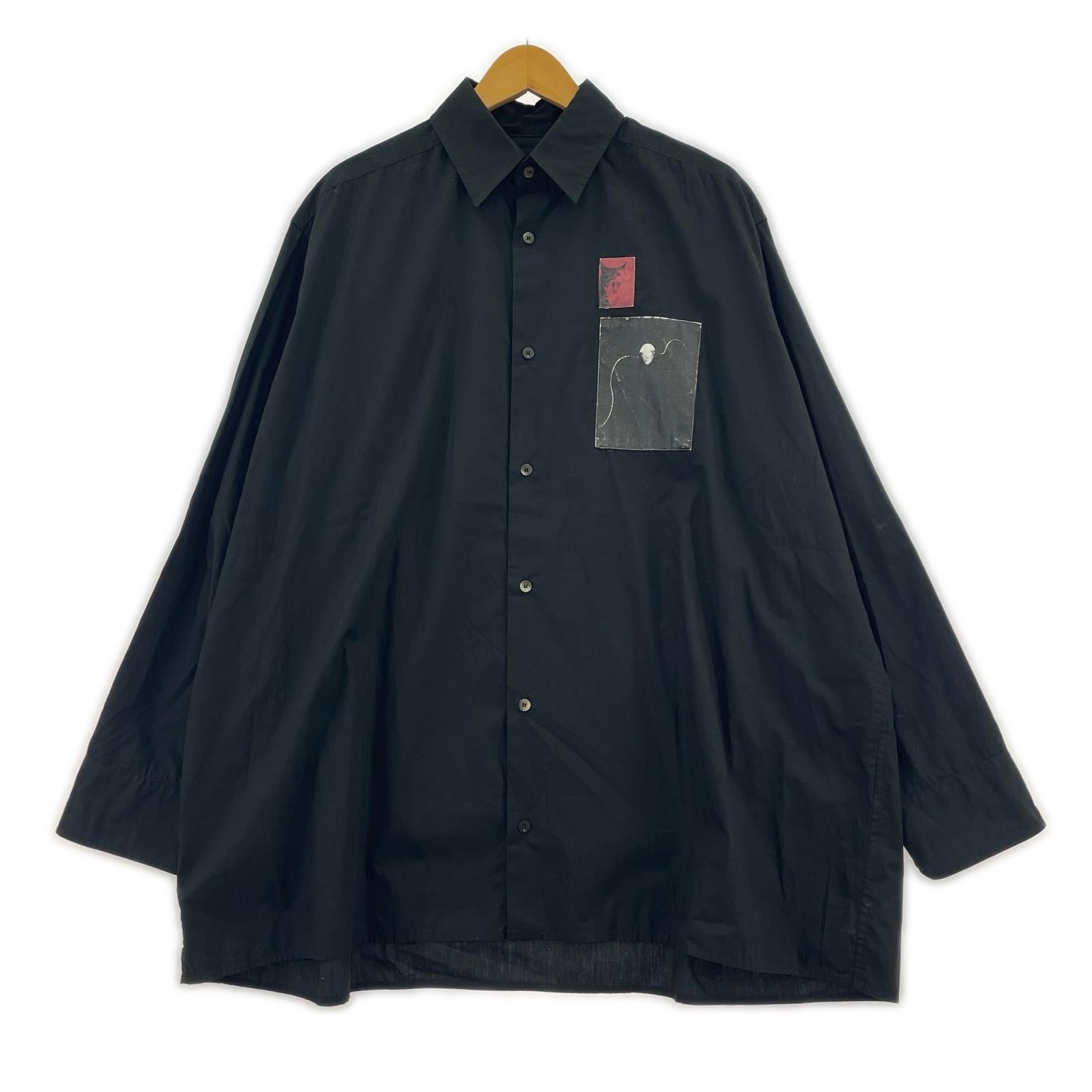 長袖シャツ th PRODUCTS　パッチワークシャツ　黒（1） 1 ブラック