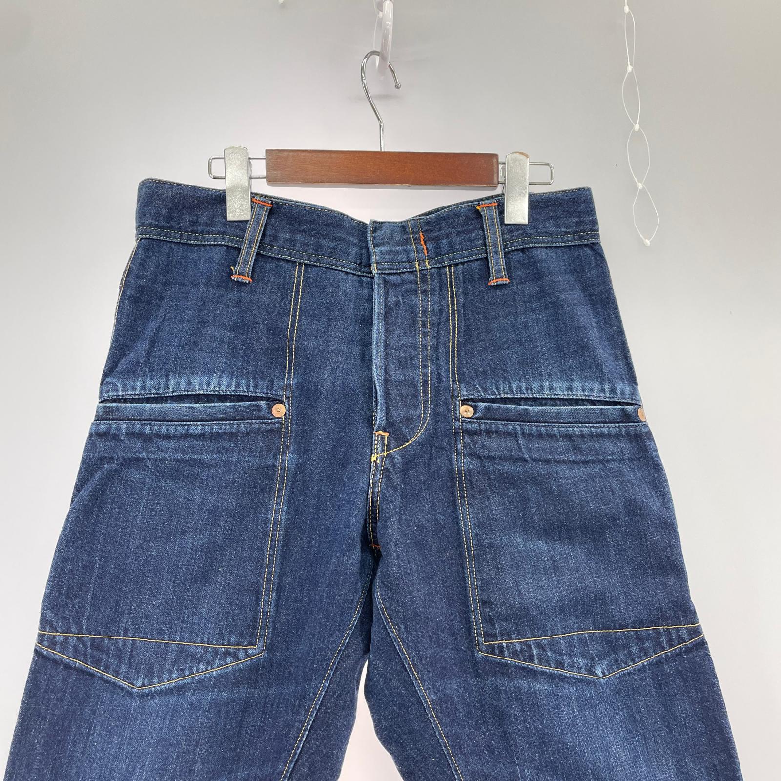デニムパンツ London Brother Nippon デニムパンツ　カモメ刺繍　W32 32 ブルー